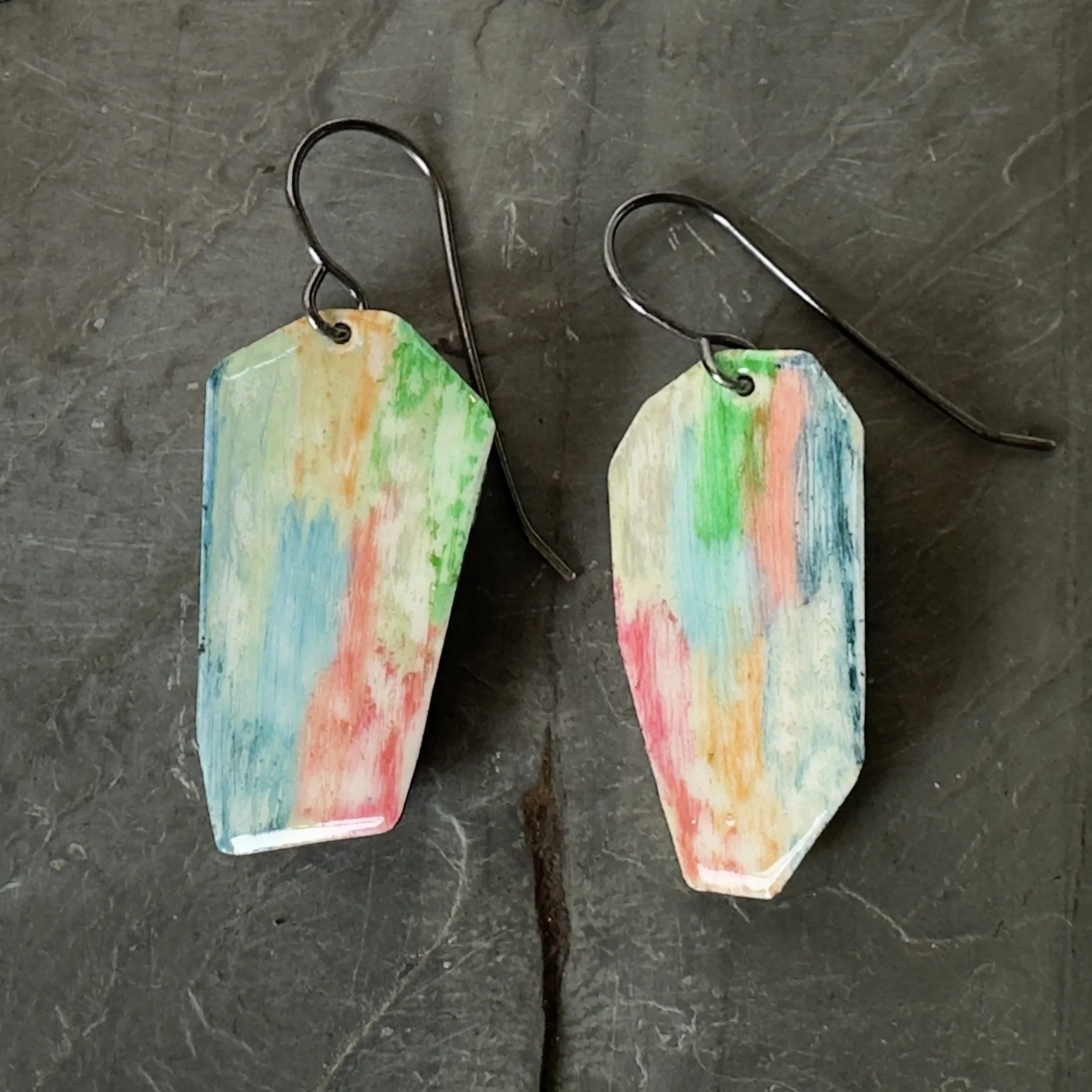 Colored Copper Earrings