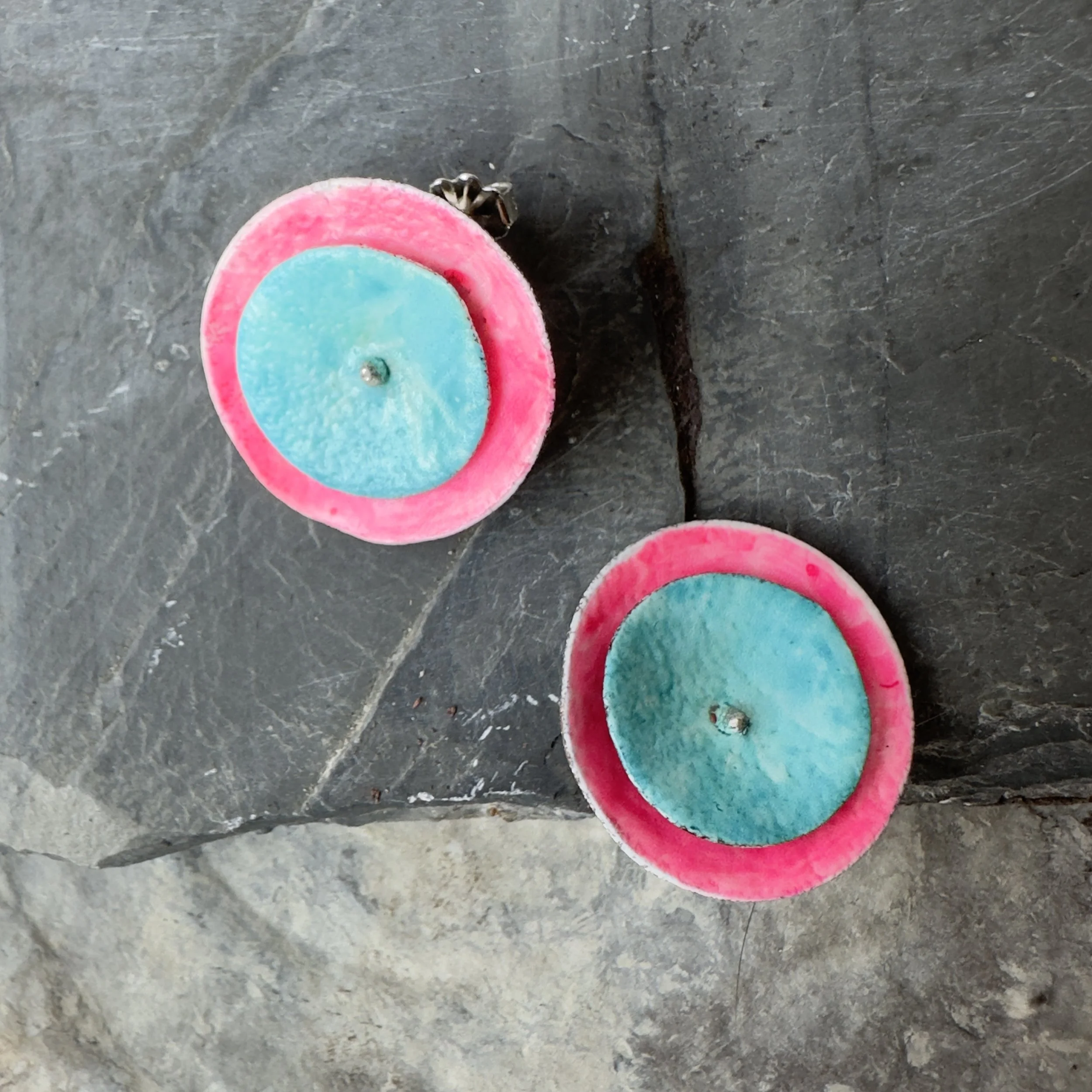 Colored Copper Earring Studs