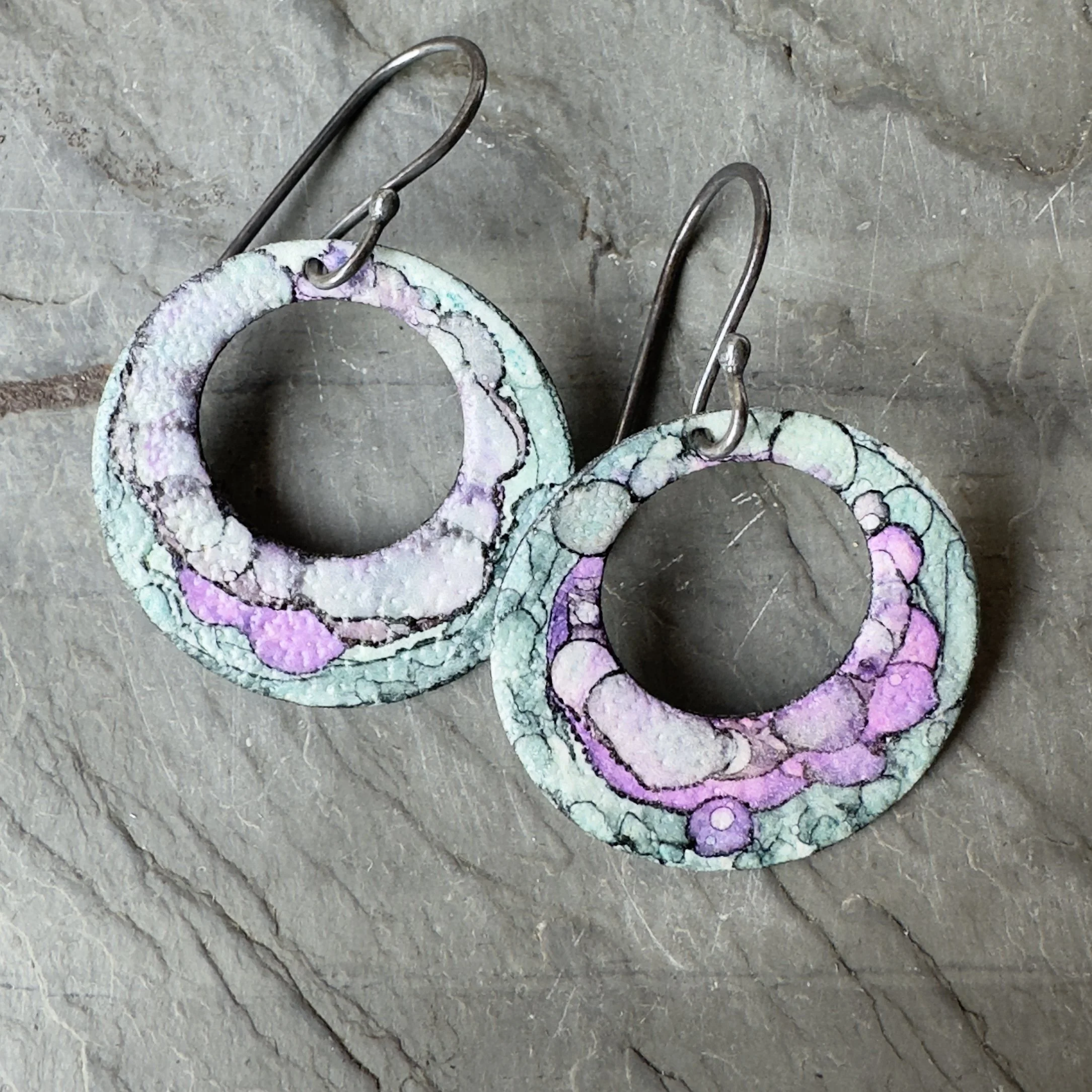 Colored Copper Earrings