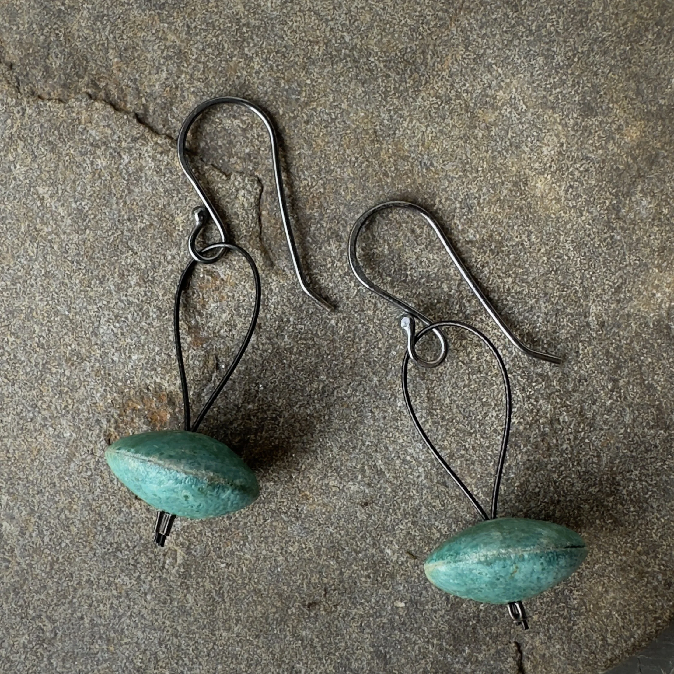 Colored Copper Bead Earrings