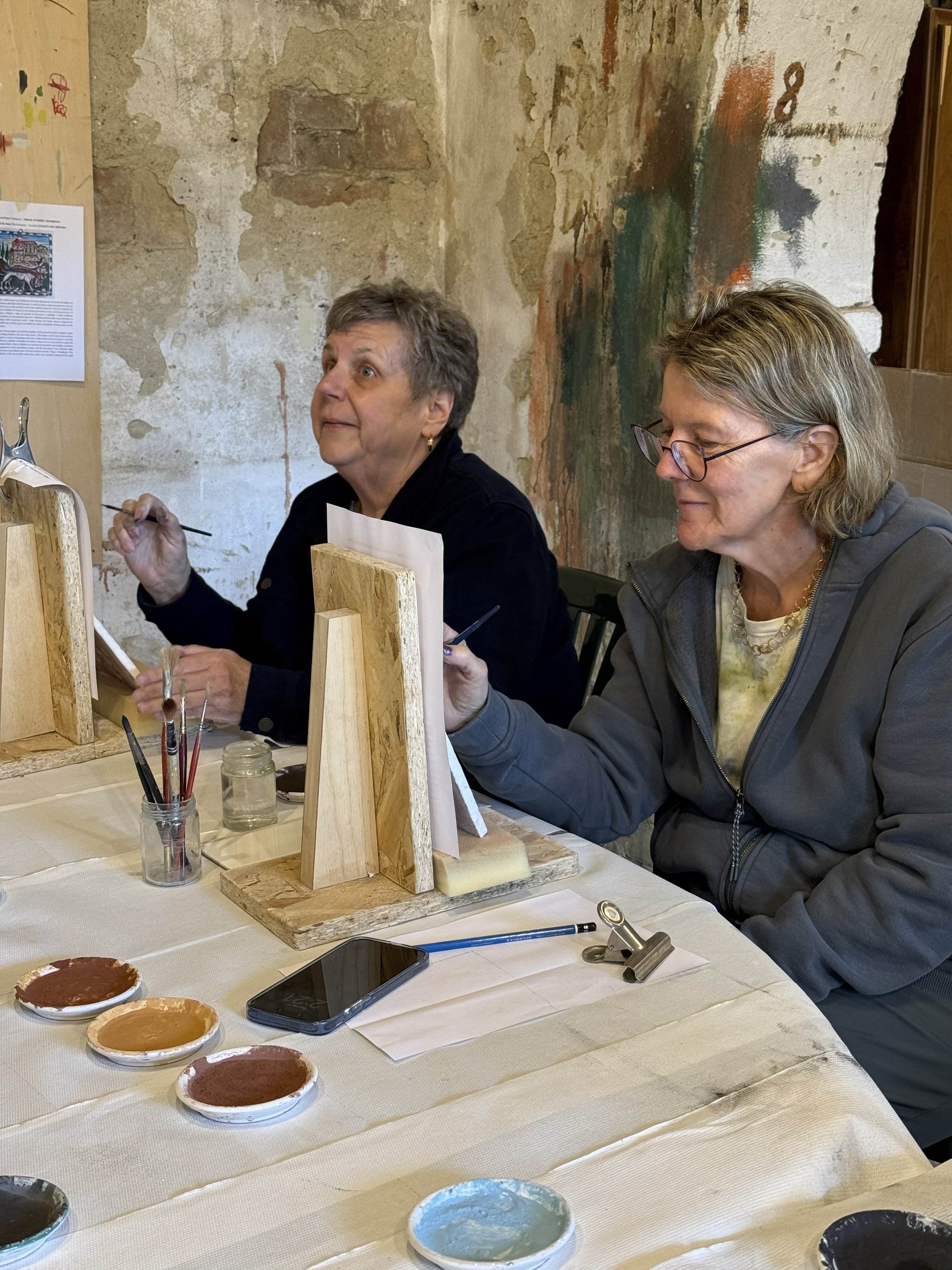 Eleaner and Mary tile class.jpg