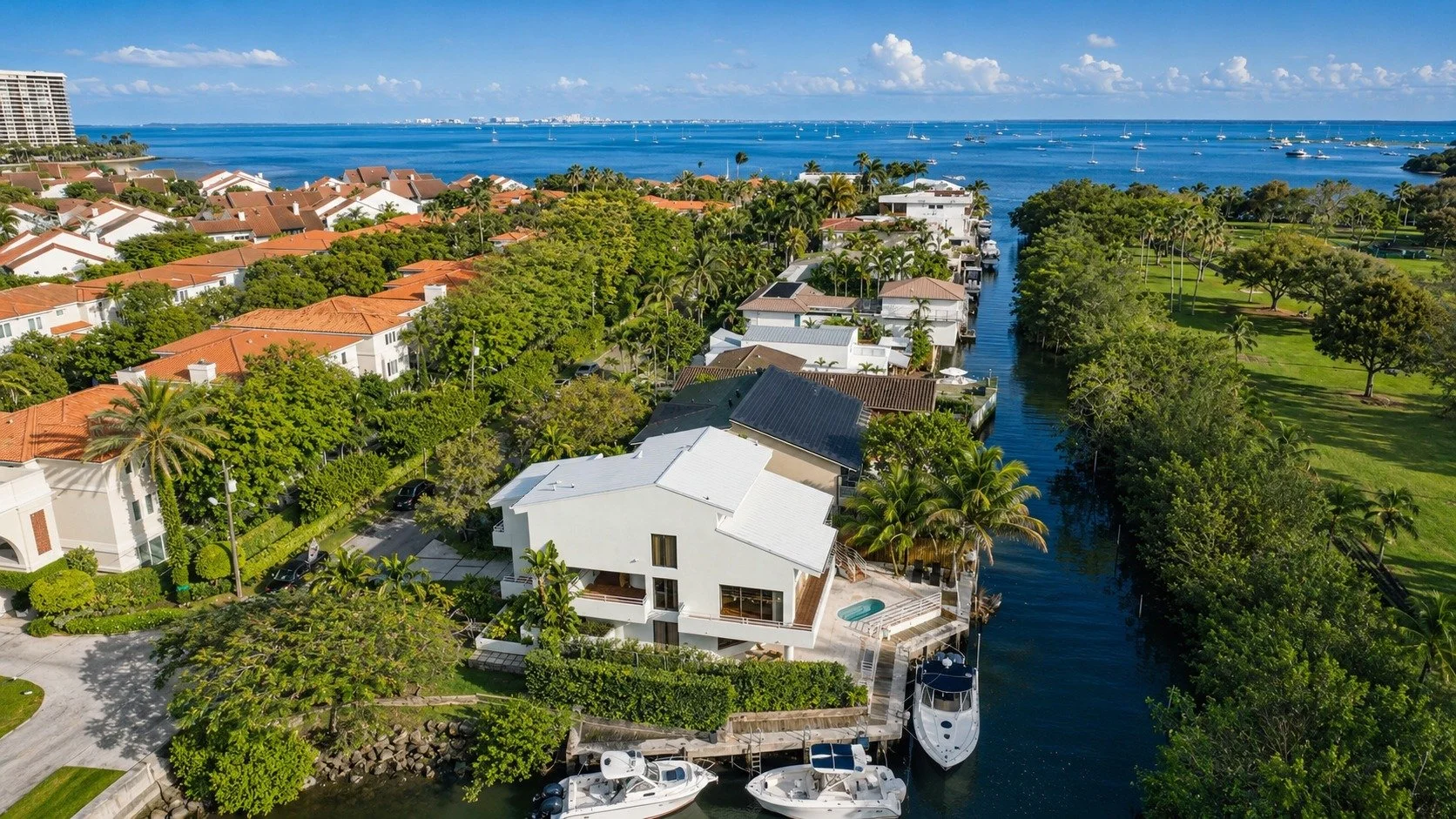 Direct access to Biscayne Bay, no bridges-to-bay. Treetop living adjacent to Kennedy Park and walkable to downtown Coconut Grove. ~80' of concrete dock. 

Schedule your private showing now. 

#waterfront #coconutgrove #boatlife