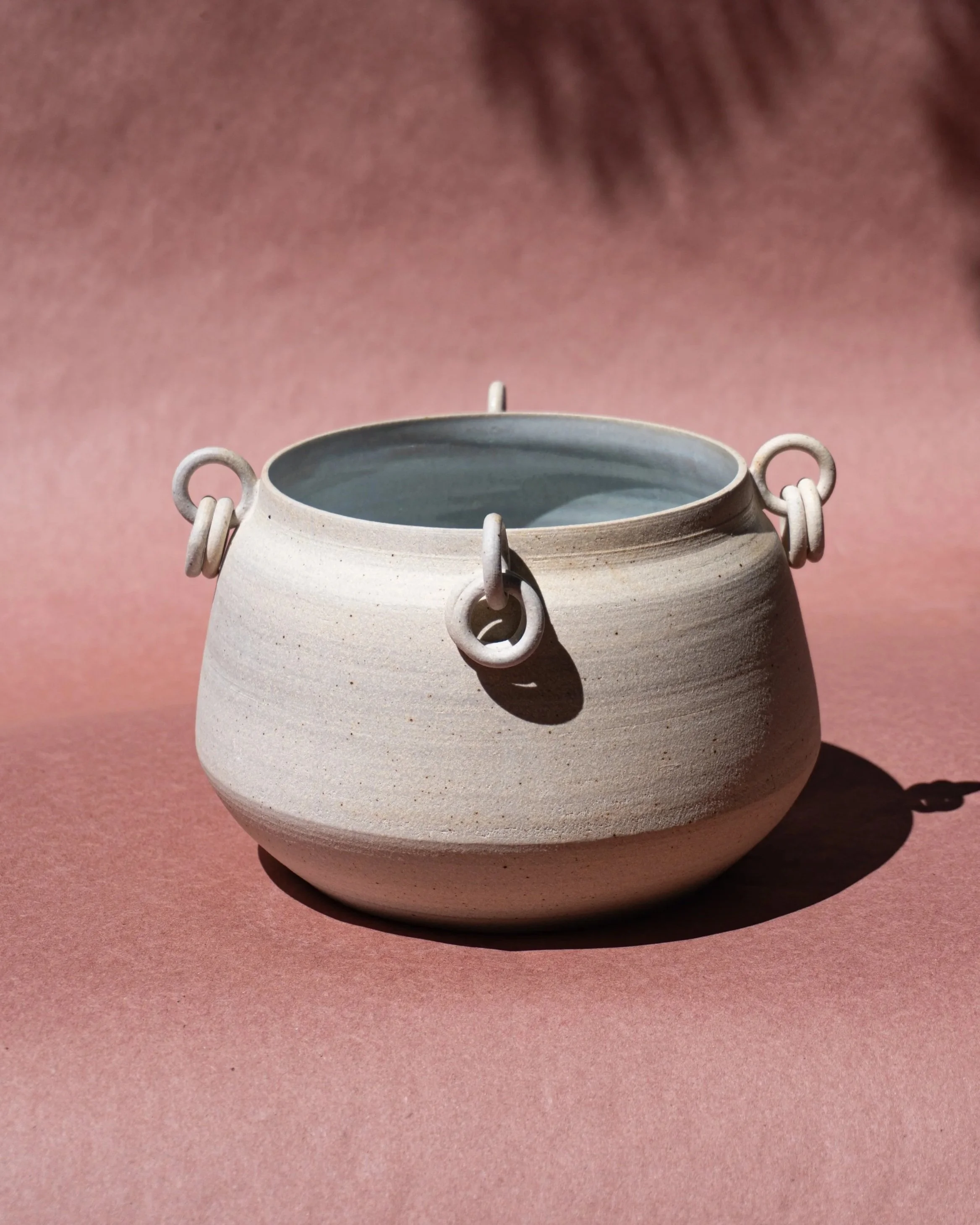 Twelve Rings Low Boy in Milky Blue