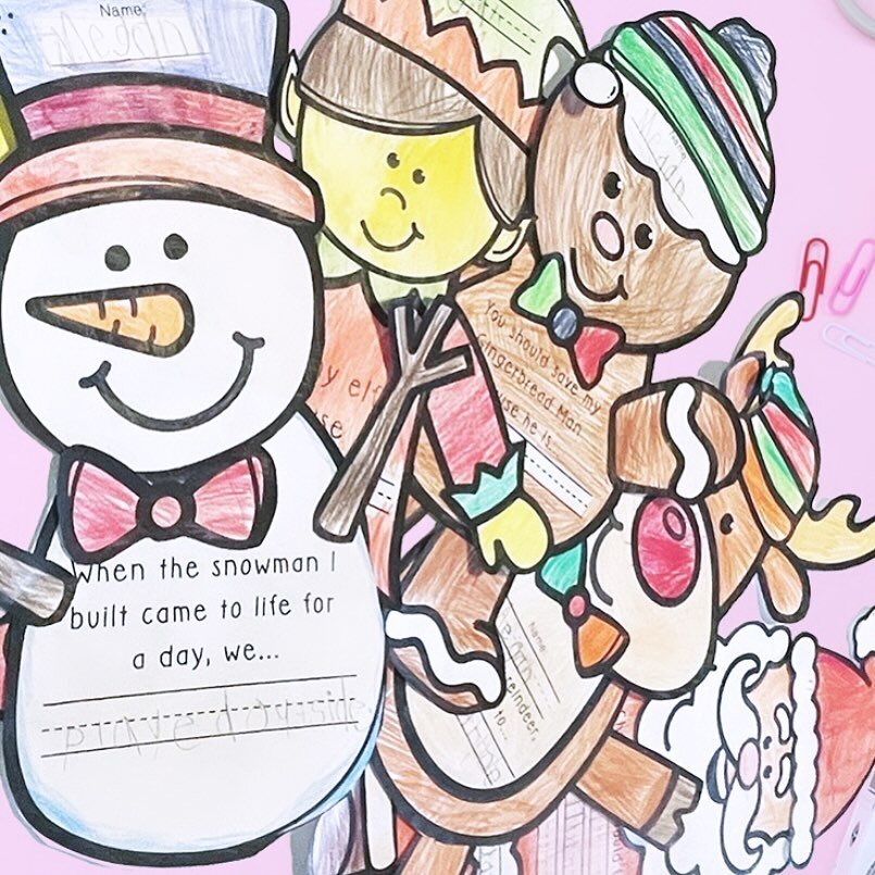 Being in the magic of the holiday spirit in your classroom with whimsical Christmas writing crafts! 📝🌟 From crafting opinions about Rudolph's red nose to inform about Santa's magical journey, and spinning tales of snowy adventures with a snowman, e