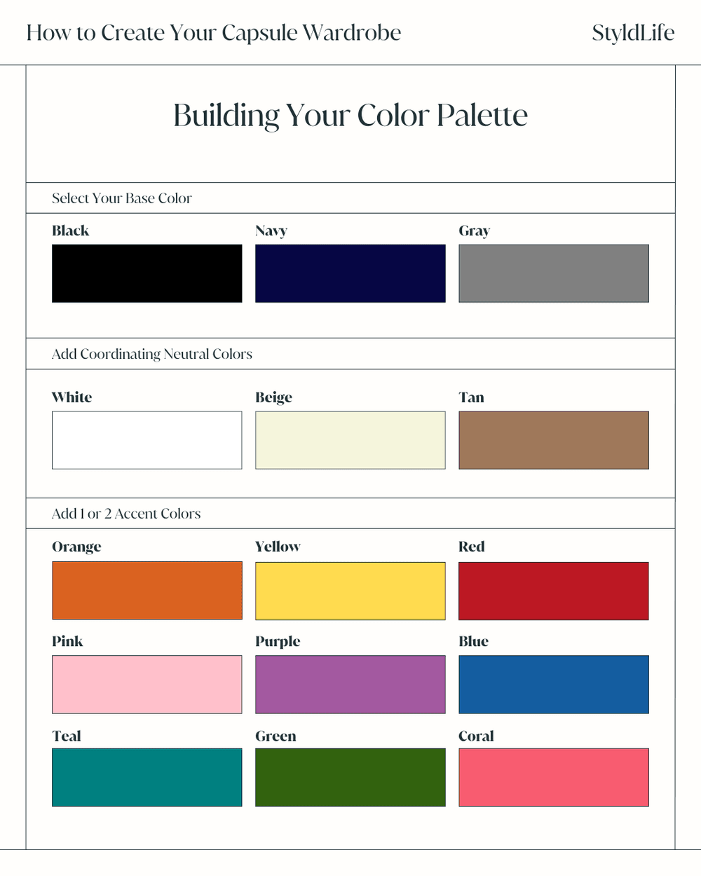 How to Create Your Capsule Wardrobe — StyldLife