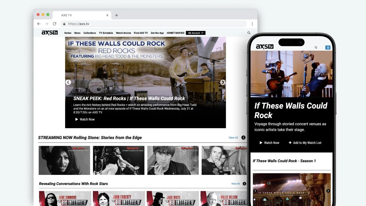 AXS TV Website Redesign