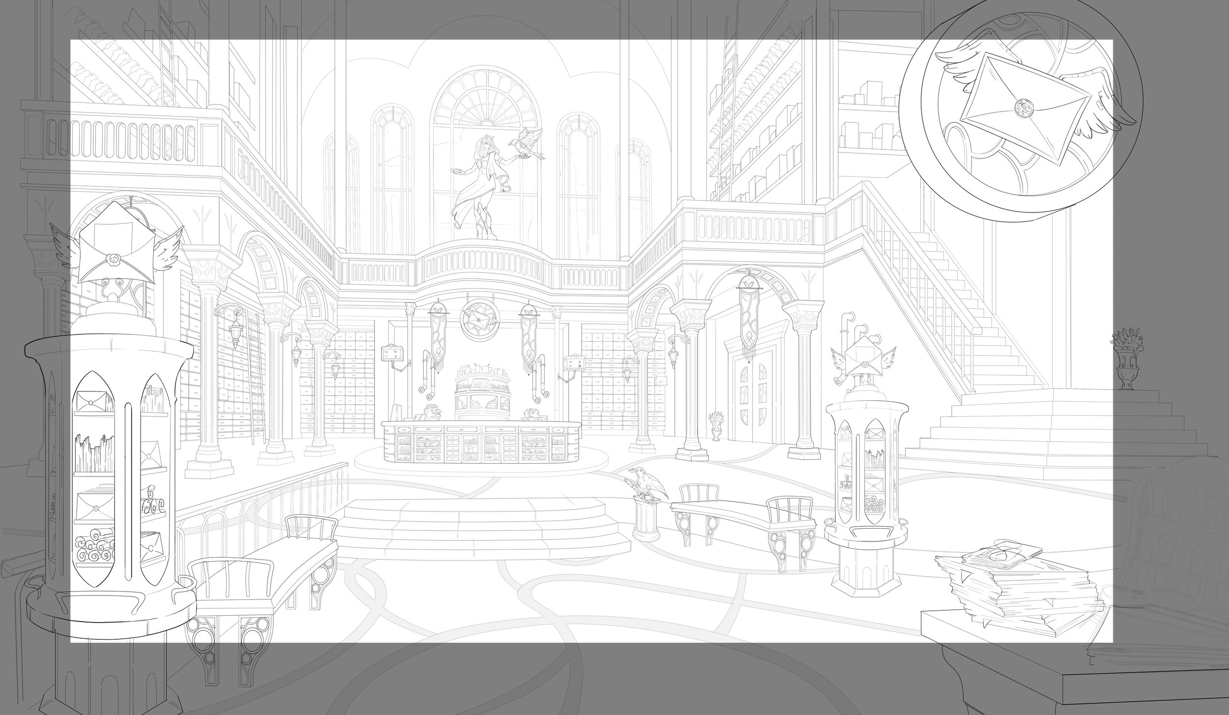 Post office interior Design