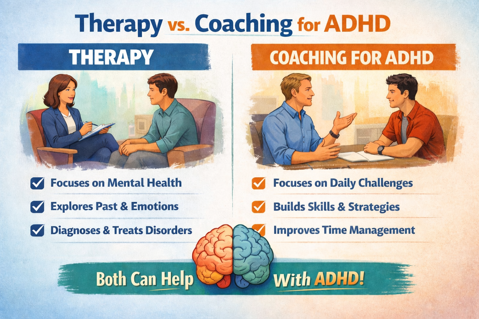 Therapy vs. ADHD Coaching: What’s the Difference (and Which One Is Right for You)? (Copy)