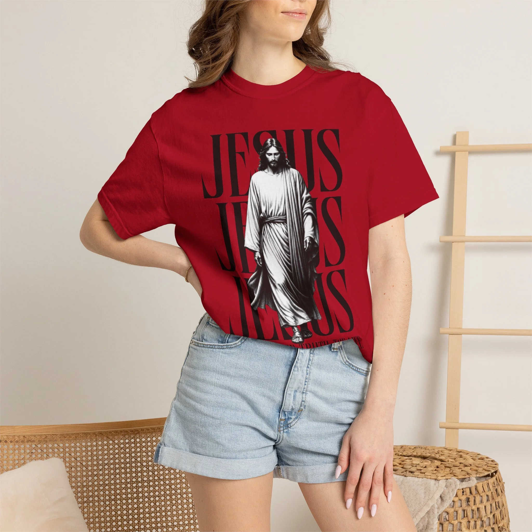 Jesus Typography T-Shirt — 'The Way, The Truth, The Life' Christian Tee