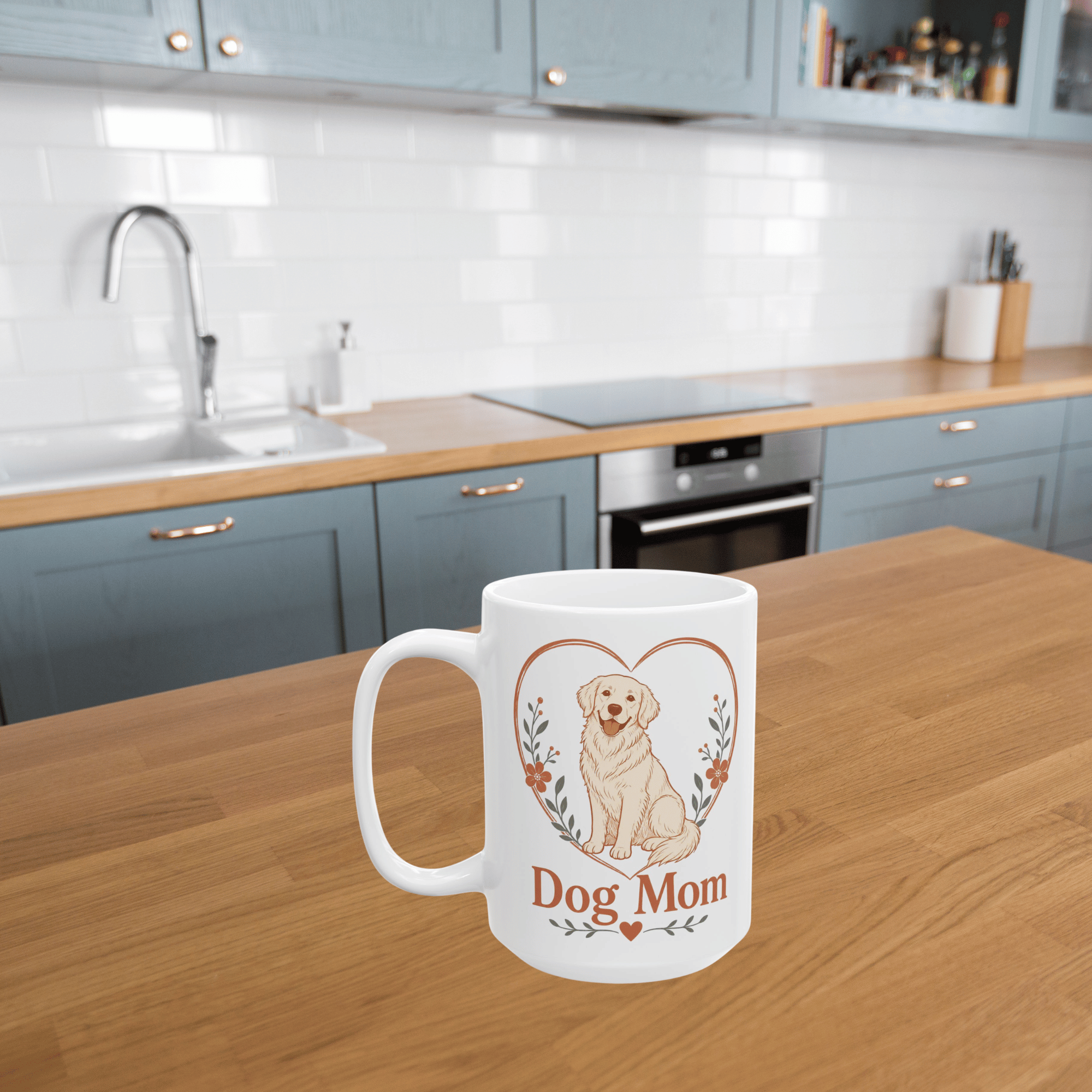 Dog Mom Floral Ceramic Mug — 11oz & 15oz
