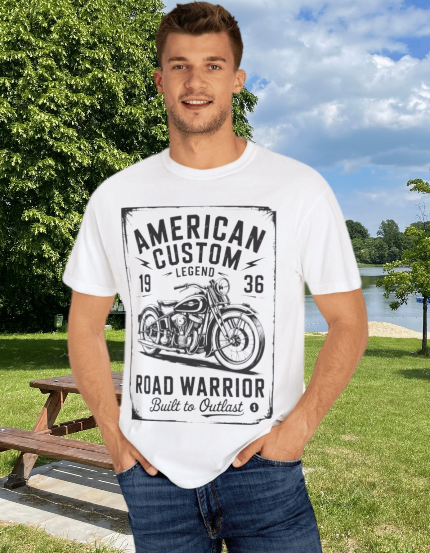 Vintage Motorcycle Unisex T-Shirt - American Custom Design, Road Tested Performance