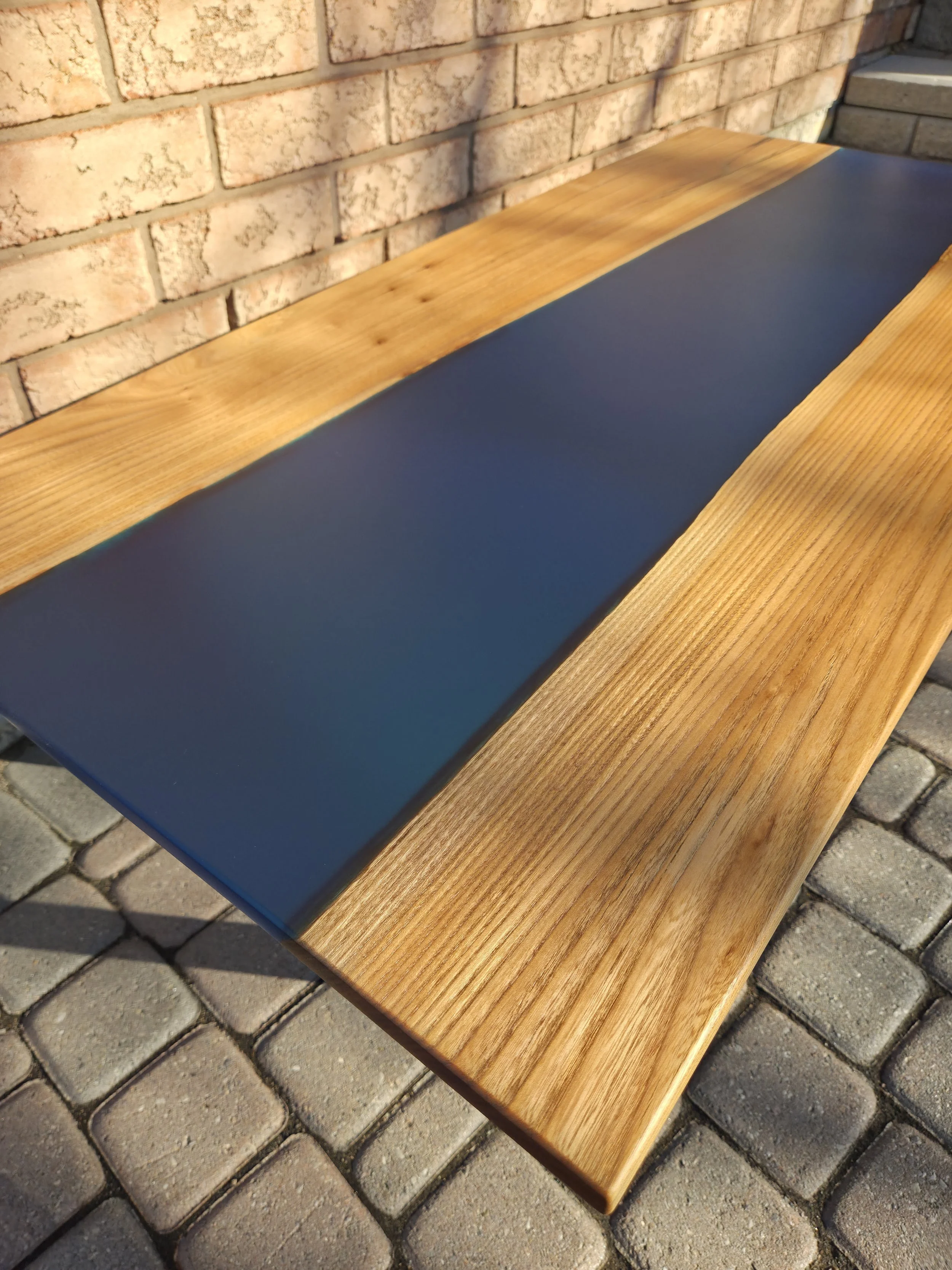 Blue Translucent Epoxy Coffee Table