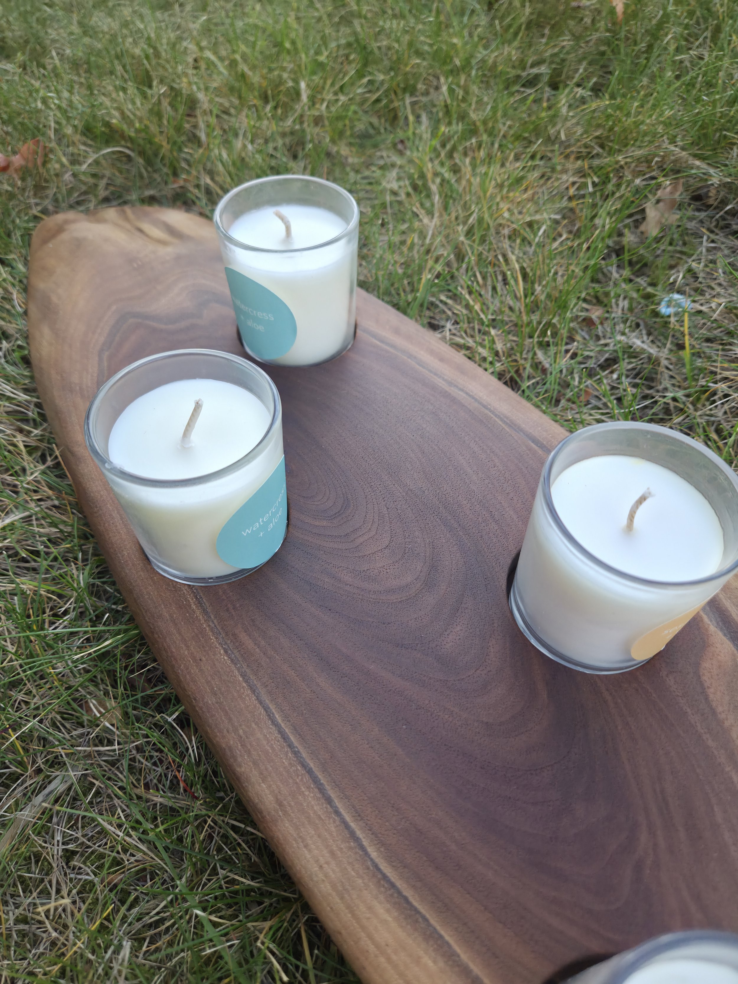 end grain candle holder