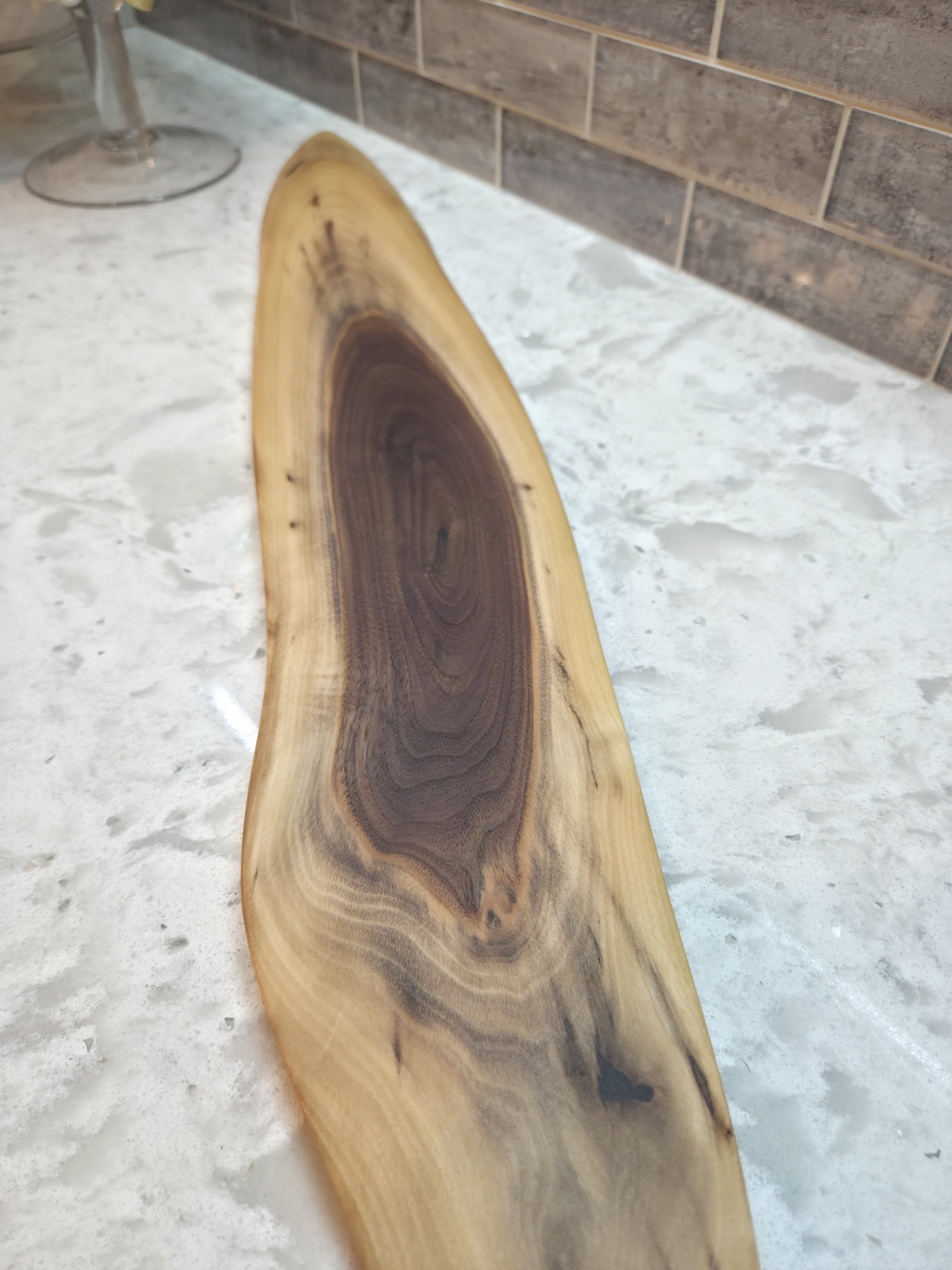 wooden candle holder and charcuterie board hybrid