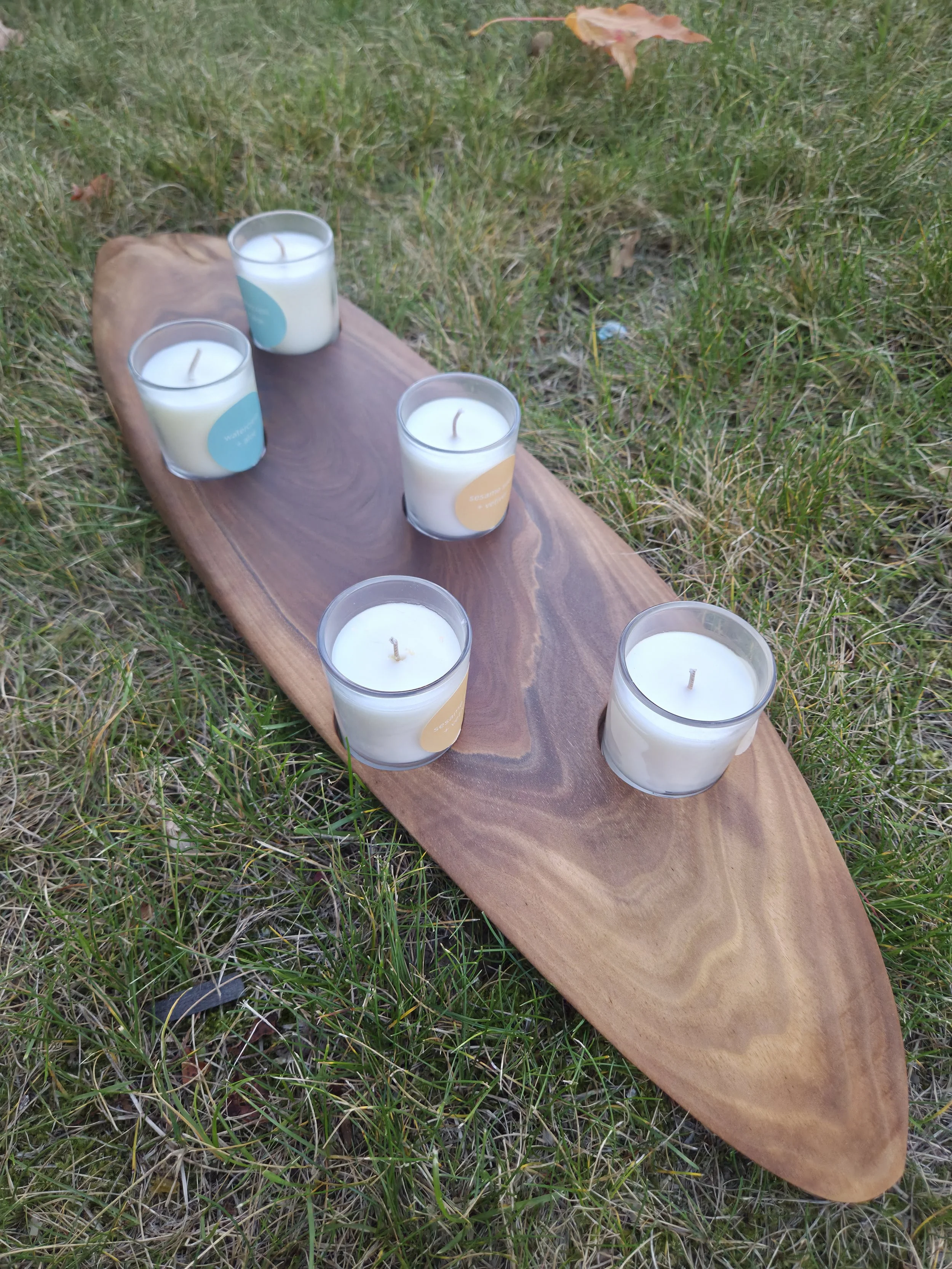 Candle holder / charcuterie board hybrid