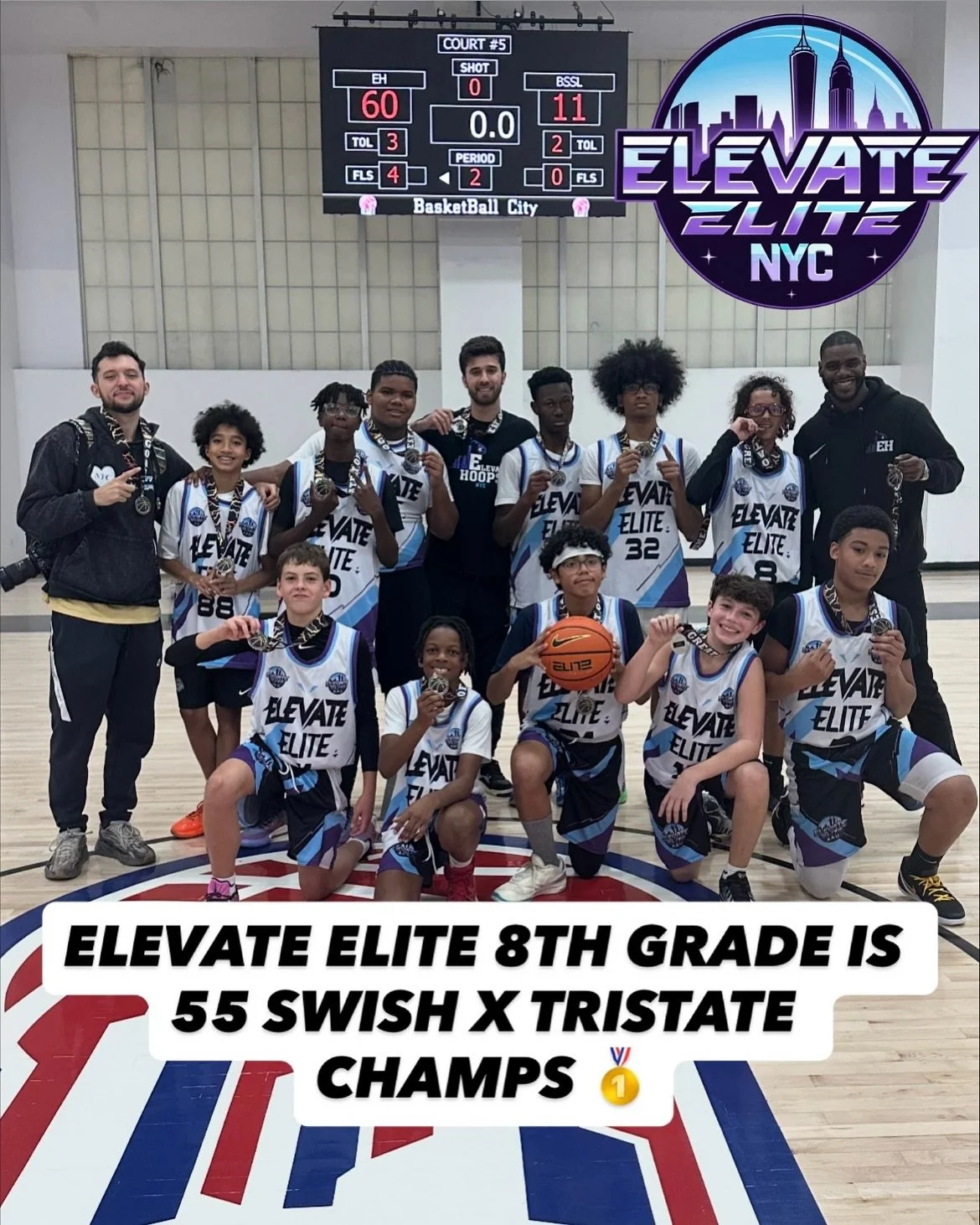 @elevatehoopselite 8TH GRADE TEAM IS 55 SWISH X TRISTATE CHAMPS! 🥇✅

Very proud of the boys and how they dominated the weekend winning both games by double digits

Highlights coming soon&hellip;🎥