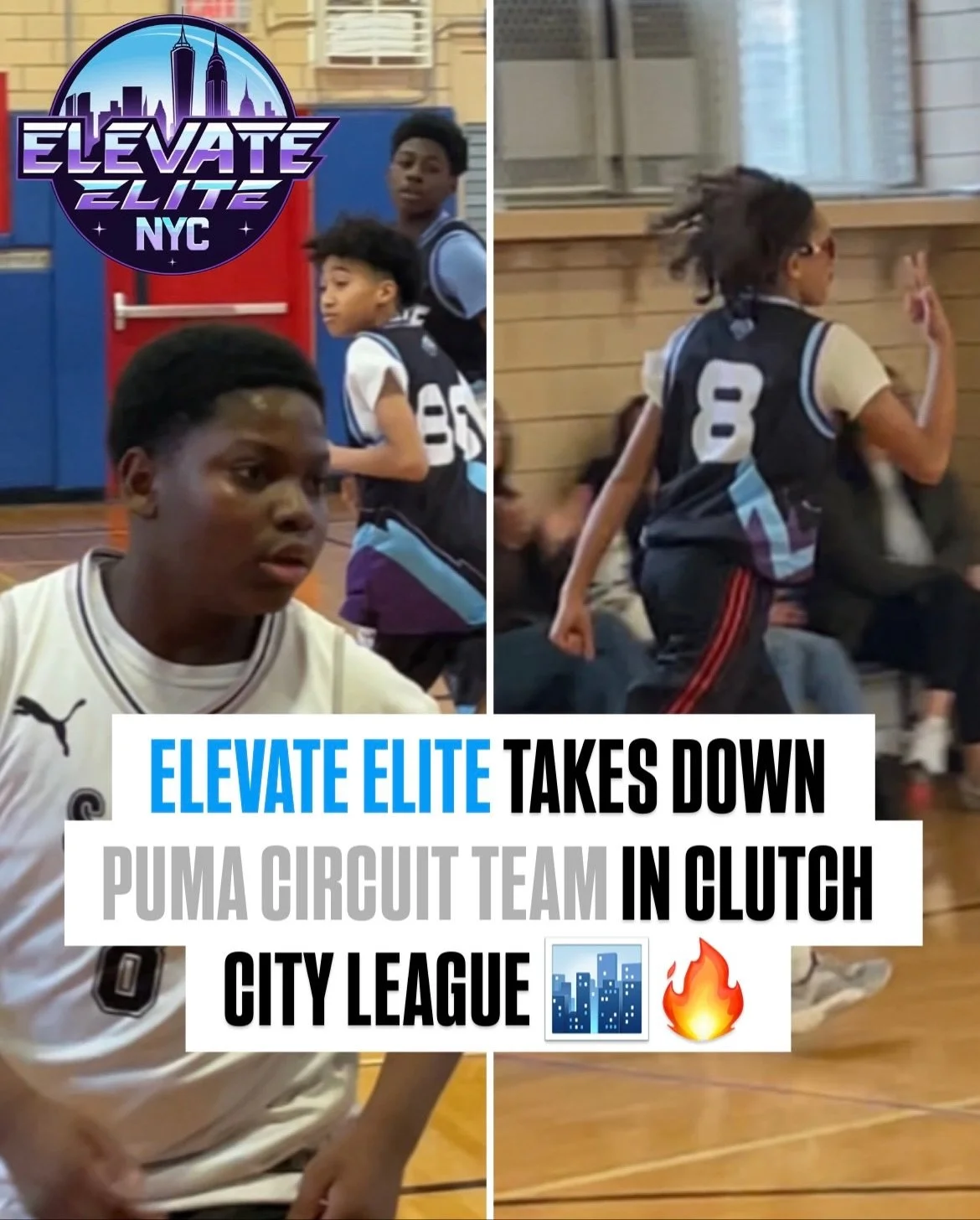 ELEVATE ELITE 13U BATTLES WITH SLT PUMA TEAM IN THE @clutchcityleague 🏙️👀

Very proud of our boys for battling and pulling away in the 4th quarter, big contributions from Shaun, JJ and Ben 

SLT came right back and beat our 14u in the second game. 