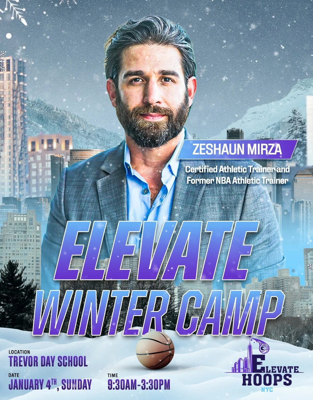@zeshaun.mirza WILL BE AT ELEVATE WINTER CAMP 2026 ❄️💪

➢ Founder of the @thezkit and former Athletic Trainer for the Pelicans and Devin Booker will be bringing his expertise to Elevate Camp

Z&rsquo;s attention to detail and knowledge about movemen