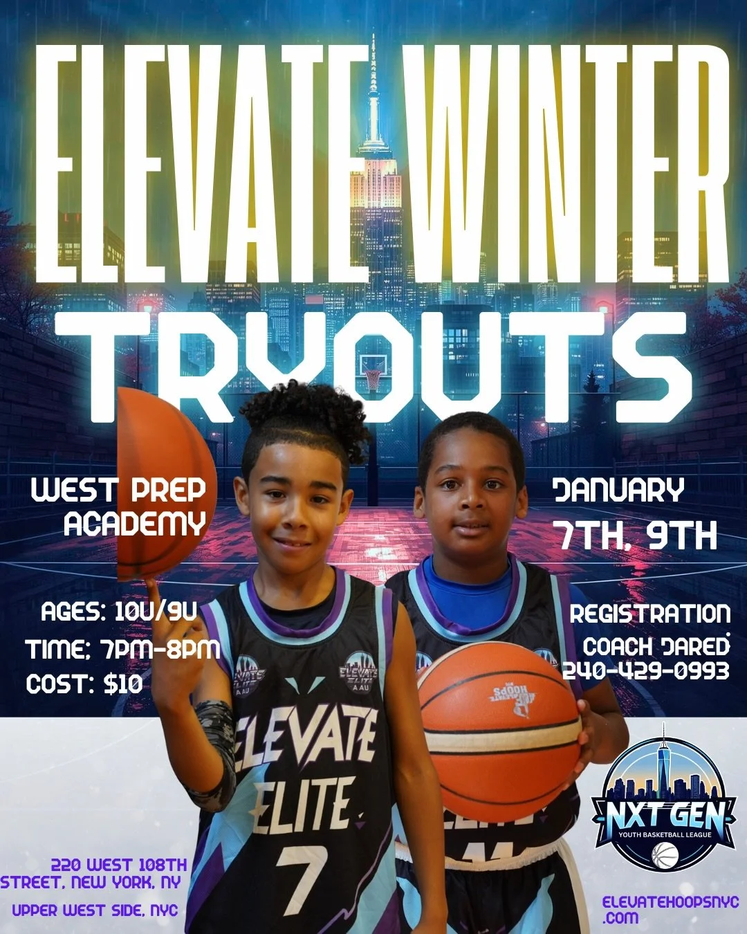 ➡️SWIPE TO YOUR ELEVATE TRYOUT AGE GROUP ❄️ @elevatehoopselite 

📆Last week of Winter tryouts starts January 5th-9th featuring 7+ TEAMS

⛹️&zwj;♂️
&bull; 16U Boys 
&bull; 14U Boys
&bull; 12U Boys
&bull; 10U Boys

⛹️&zwj;♀️
&bull; 14/13U Girls
&bull;