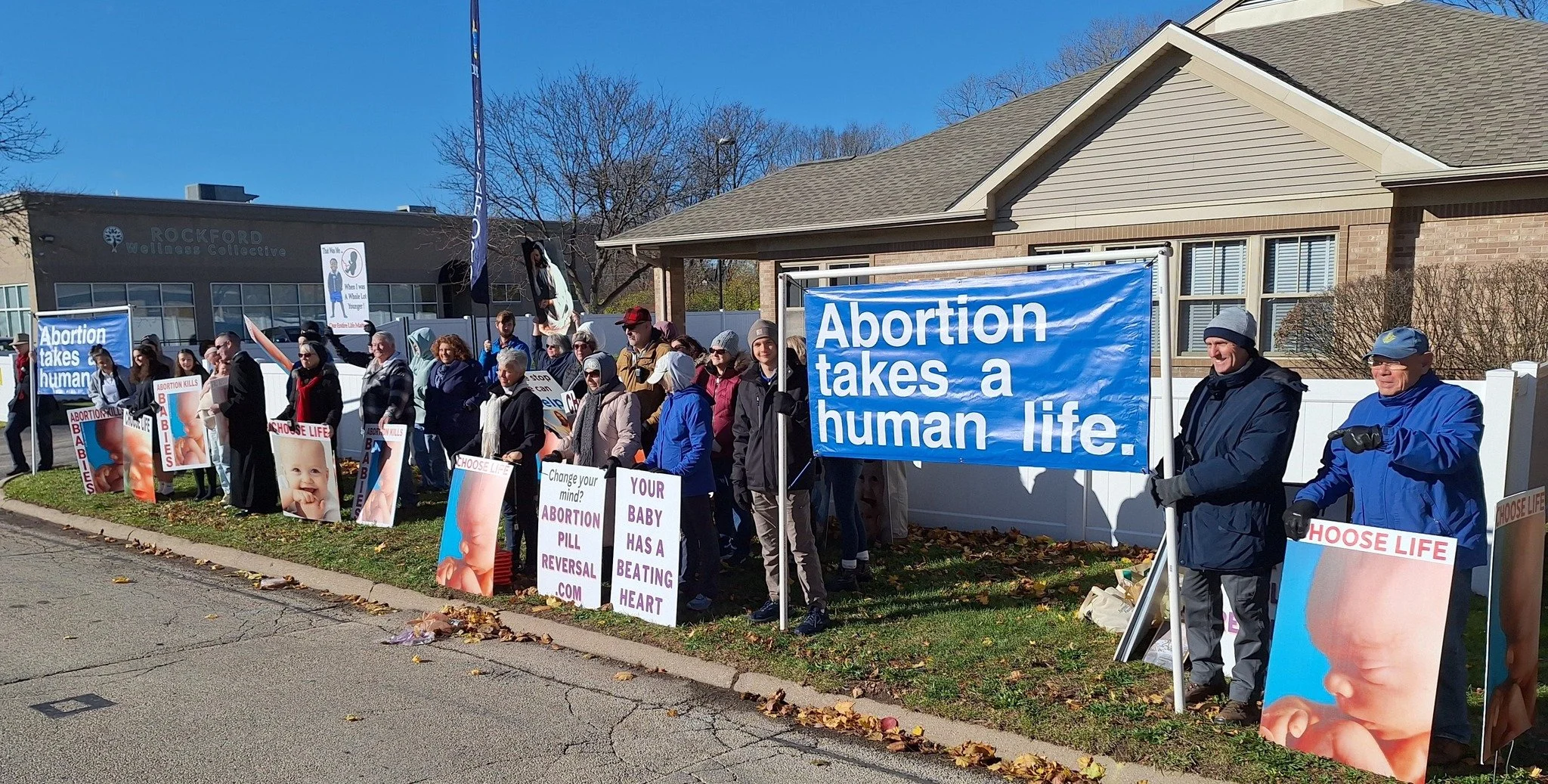 Standing for Life Outside Maray Dri ve Abortion Mill
