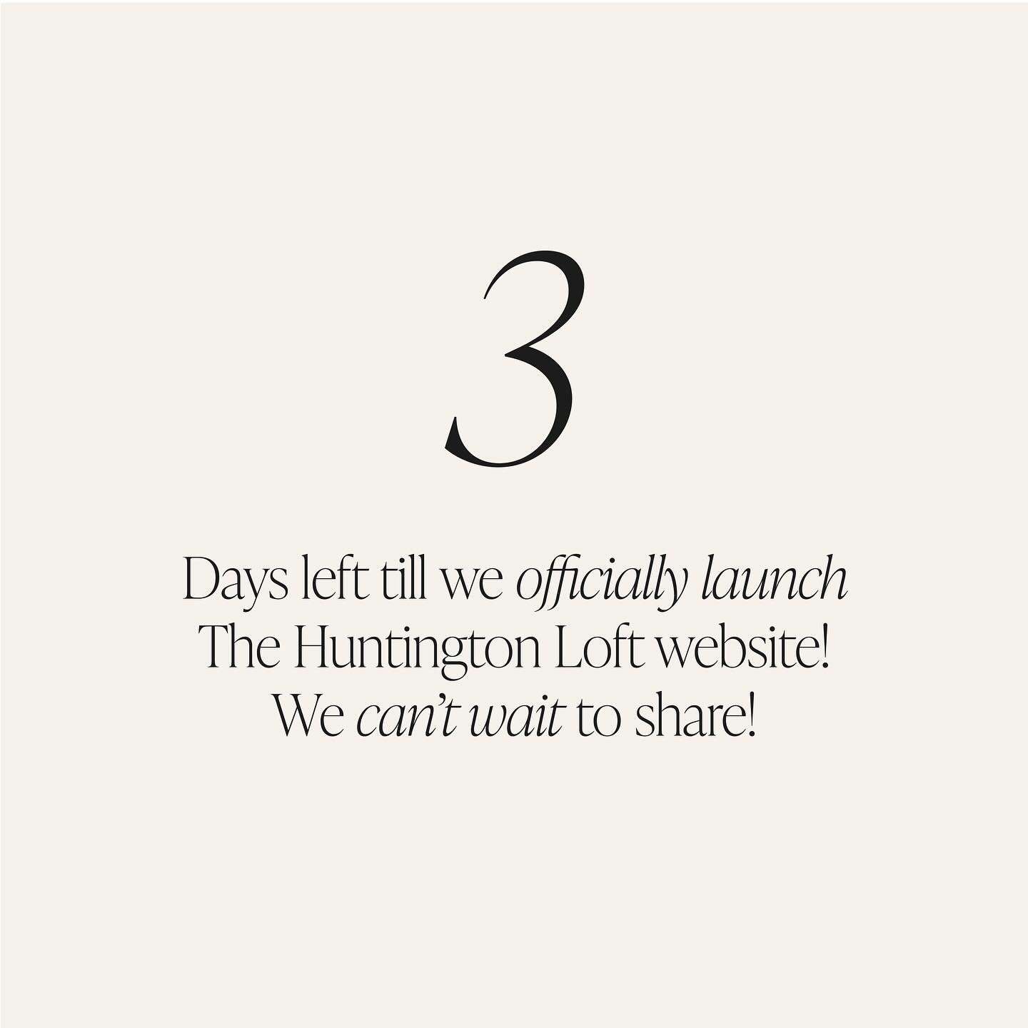 We are so excited to share our beautiful new website with you! 

Just 3👏 more 👏 days!