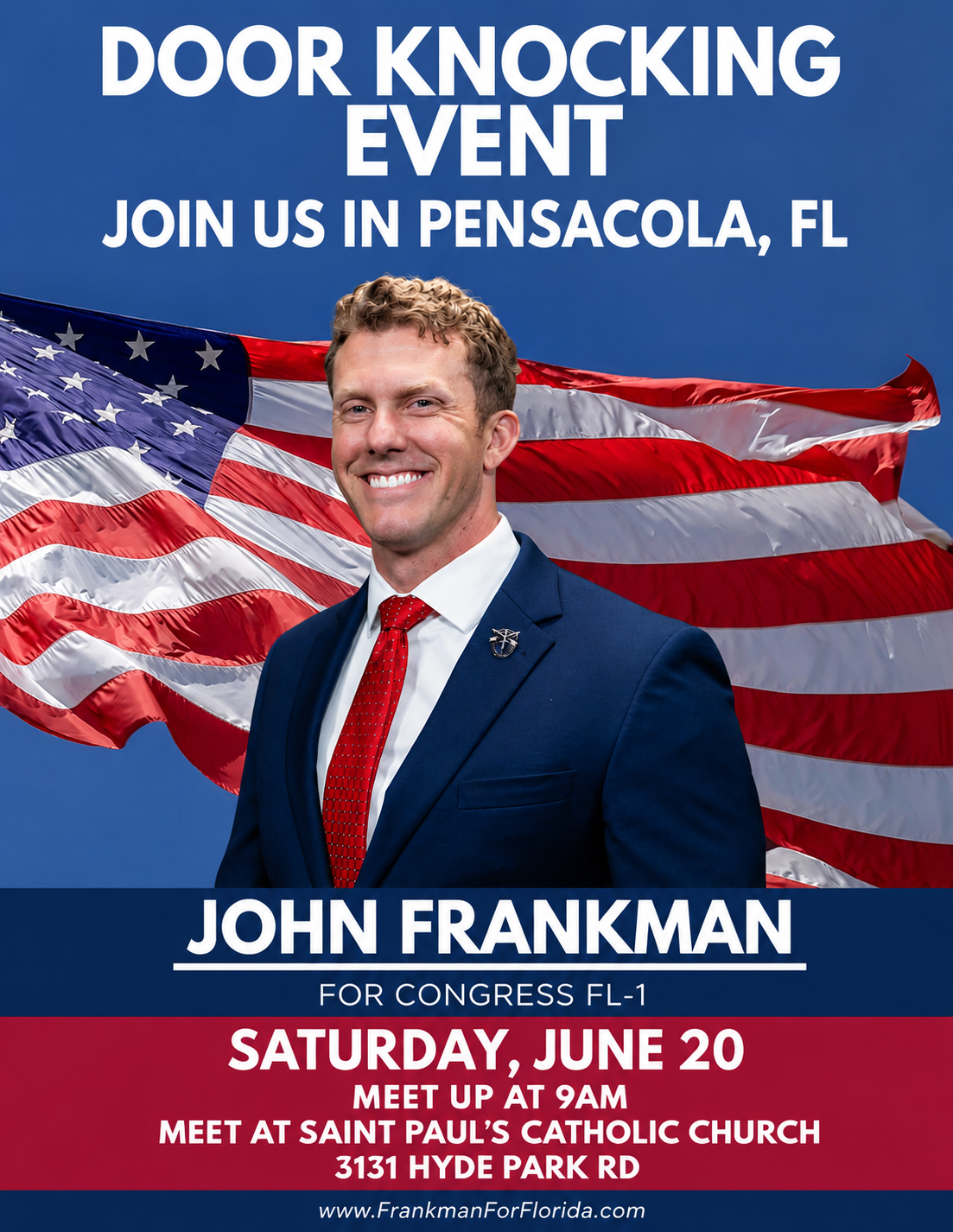 Poster advertising door knocking (text below)
