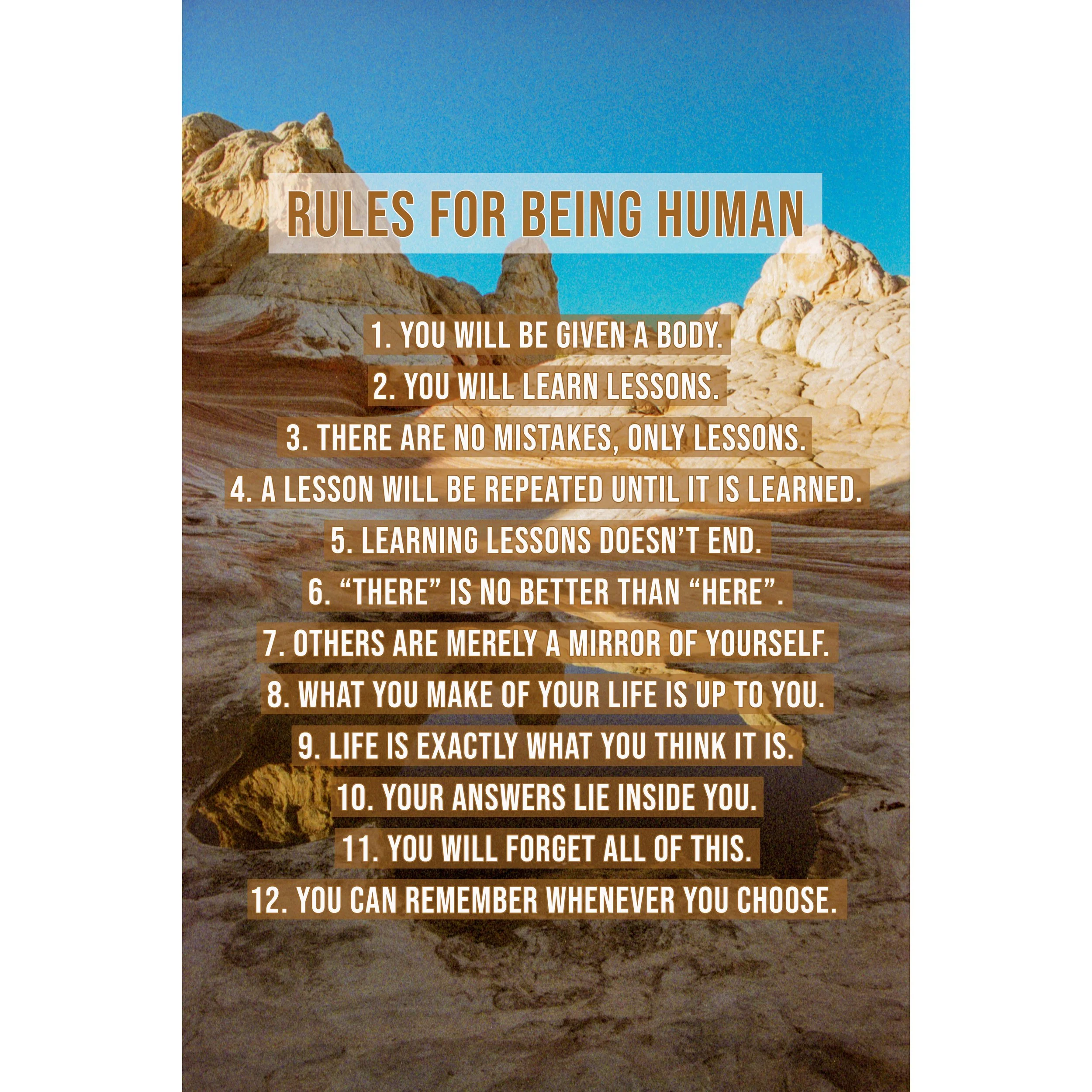 Rules for Being Human - White Pocket Reflection Print Shop.jpg