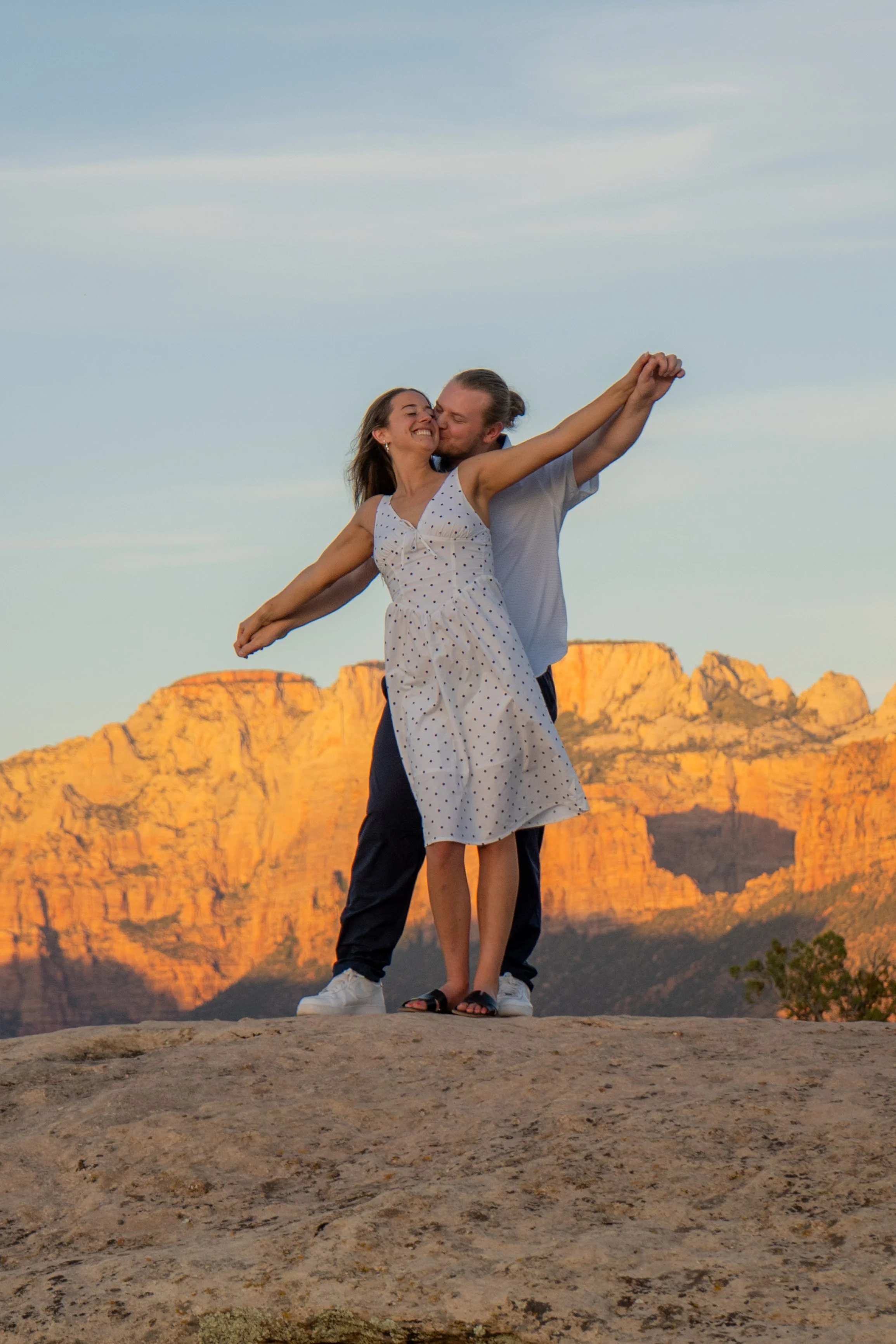 Surprise Proposal Photographer Zion National Park Utah