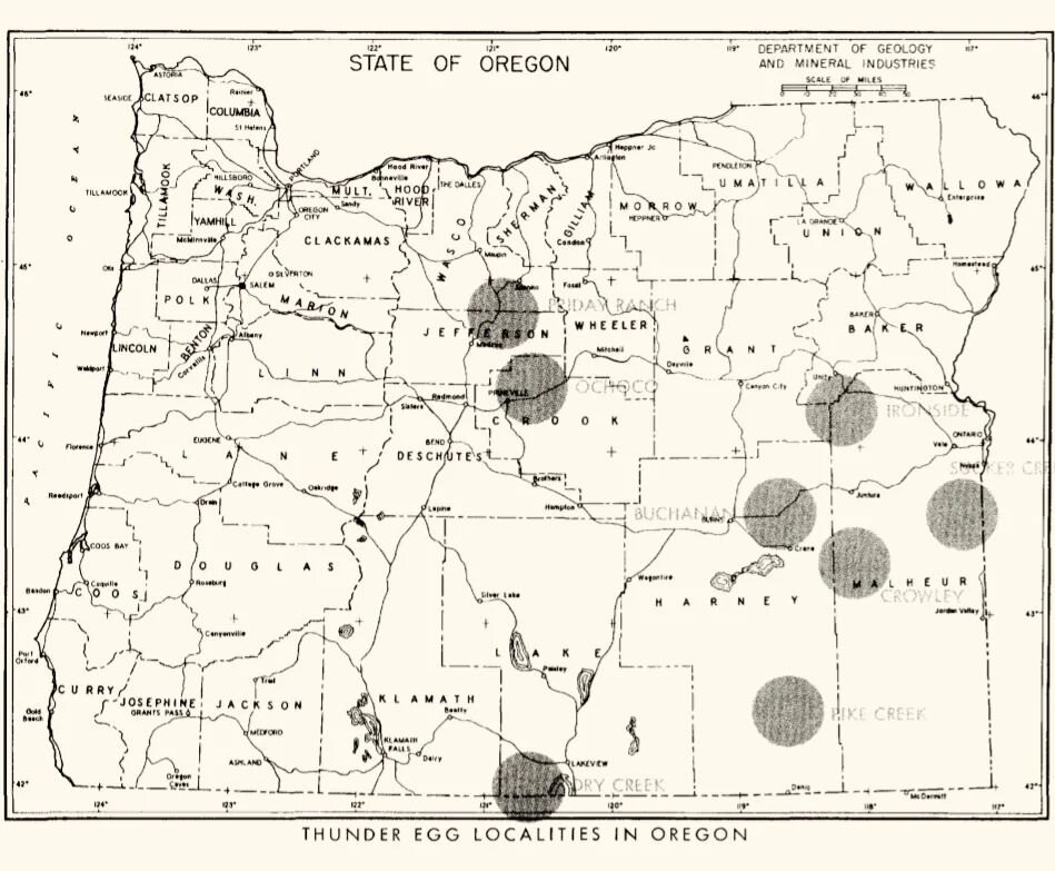 The best-known thunderegg localities in Oregon ⚡
Published in The Ore.-Bin
October, 1965