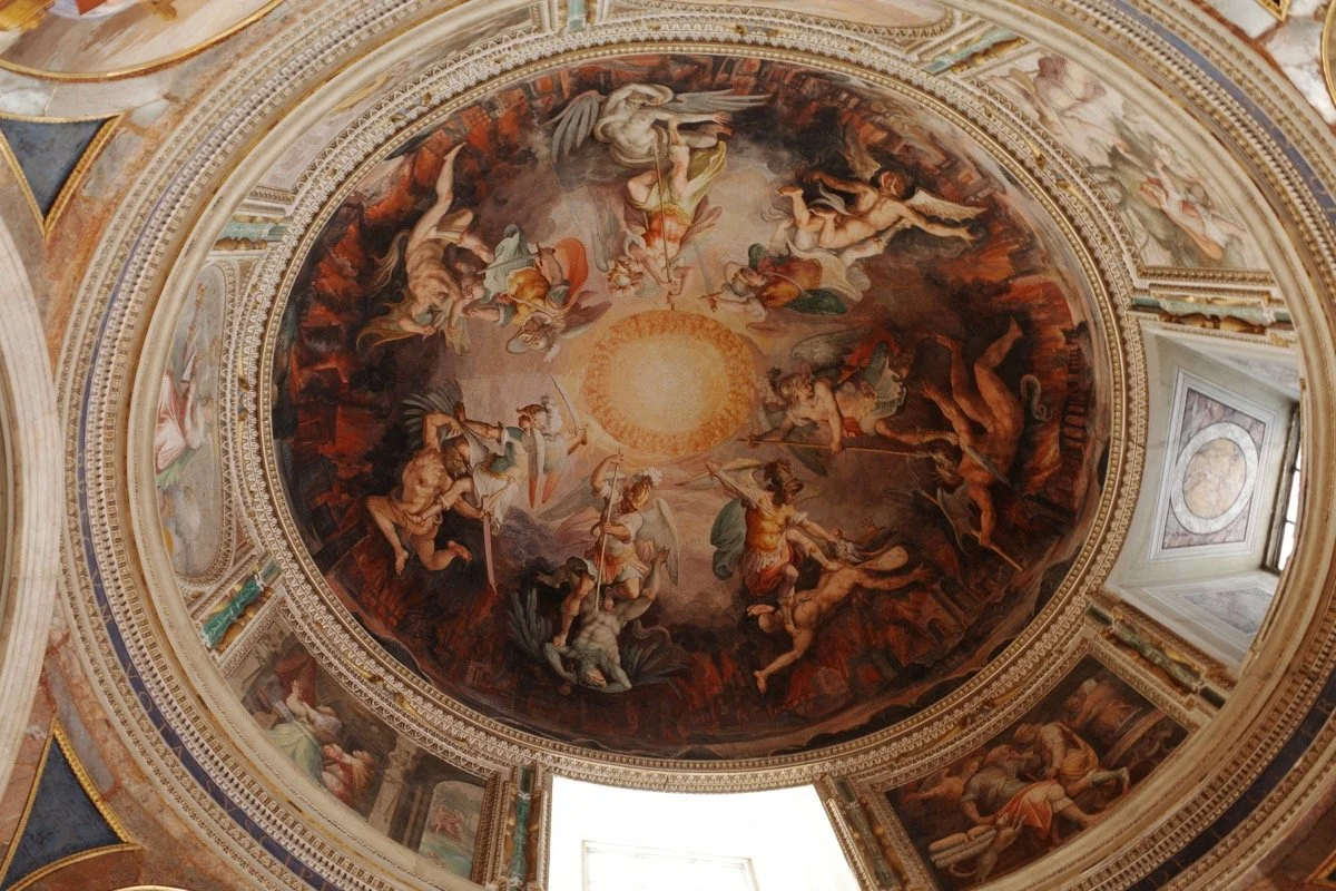 Vatican City Dome Fresco from Room of the Immaculate Conception.JPG