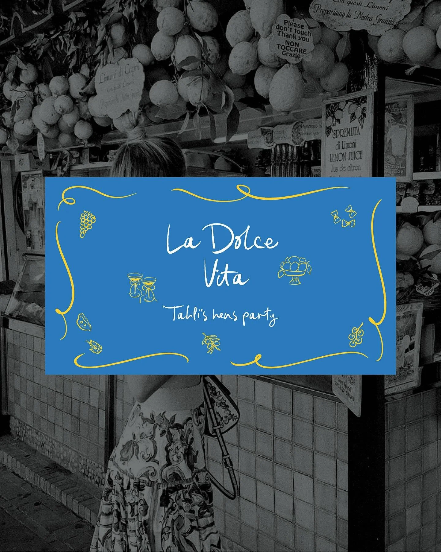 Because every detail matters &mdash; from the first invite to the final bite 🍽️✨

Our Italian hens collection is here to make your celebration feel like an effortless, sun-drenched long lunch on the Amalfi Coast.

Included in this oh-so-delizioso se