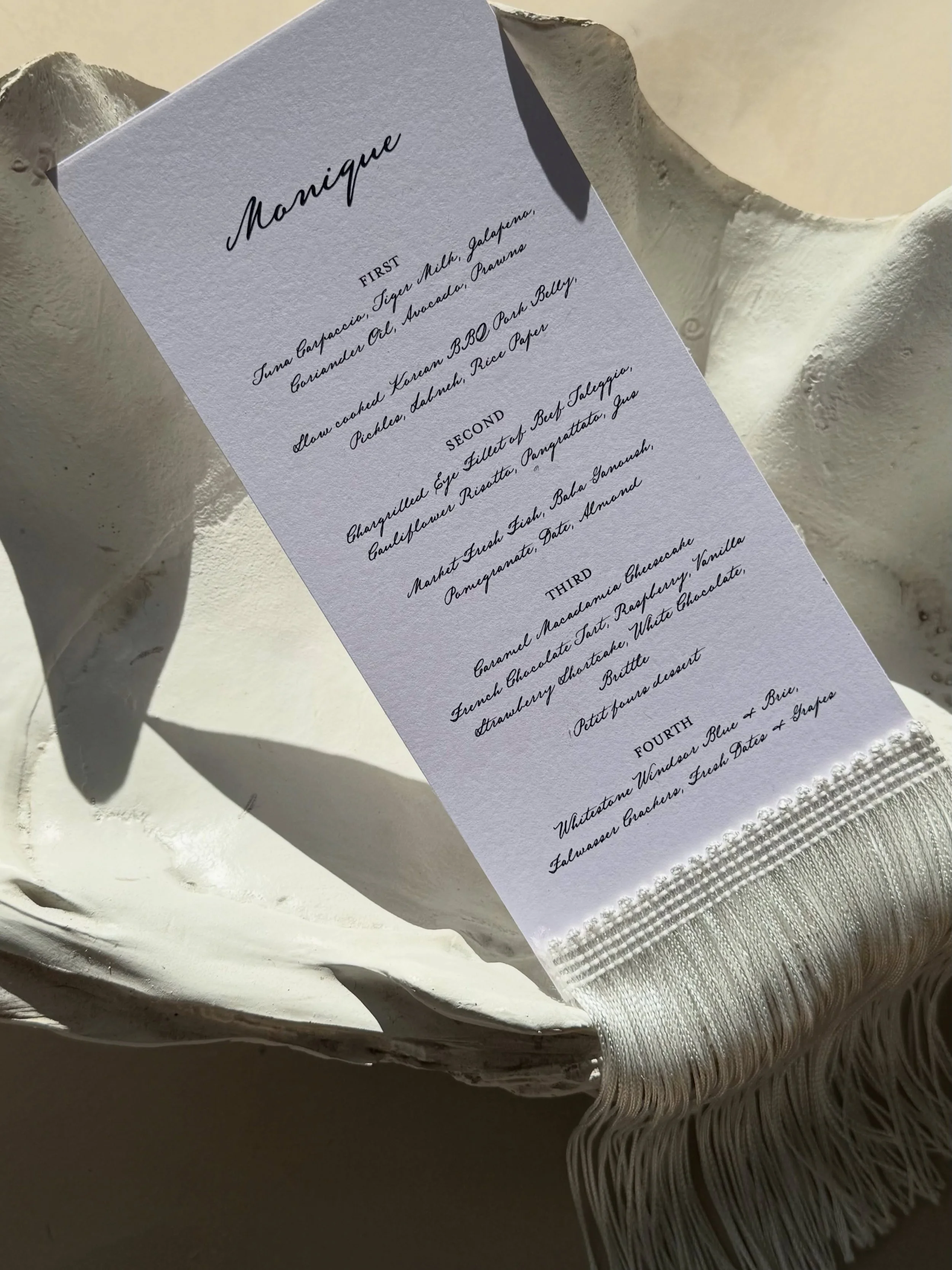 For when a standard menu simply won&rsquo;t do.
This is exactly the kind of unnecessary detail we consider completely necessary.

#weddingmenus #weddingstationerynz #weddingdetails #weddingtablescape #nzwedding