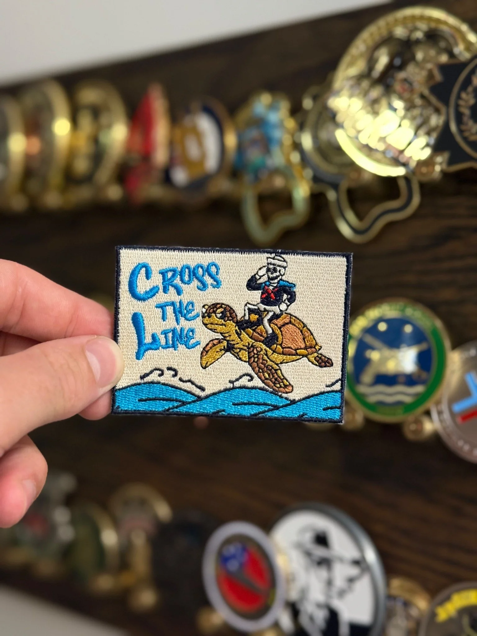 Shellback – “Cross the Line” Embroidered Patch