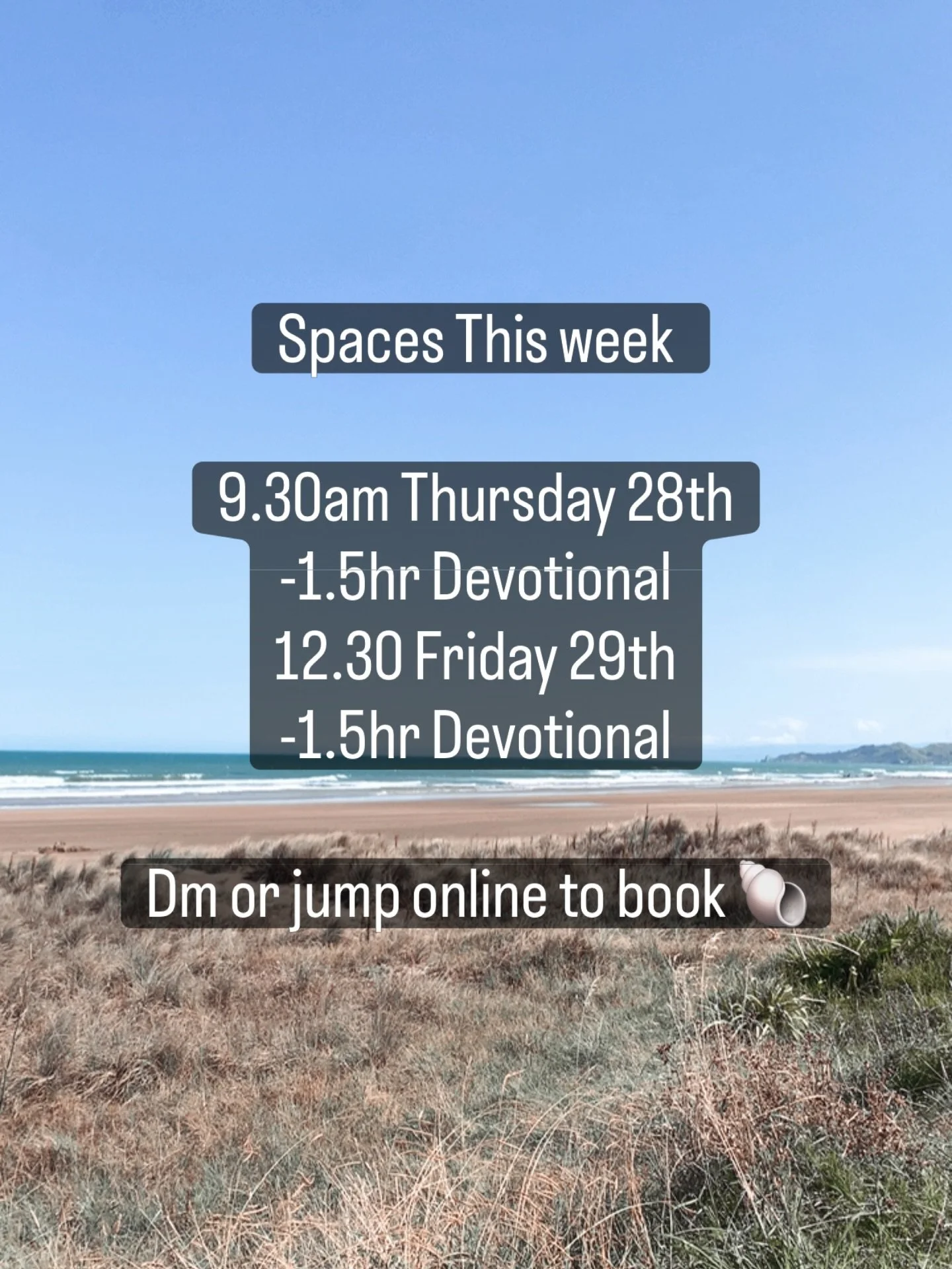 Last minute spaces available this week 🐚🌅

https://WairuaTantraAndWellness.as.me/