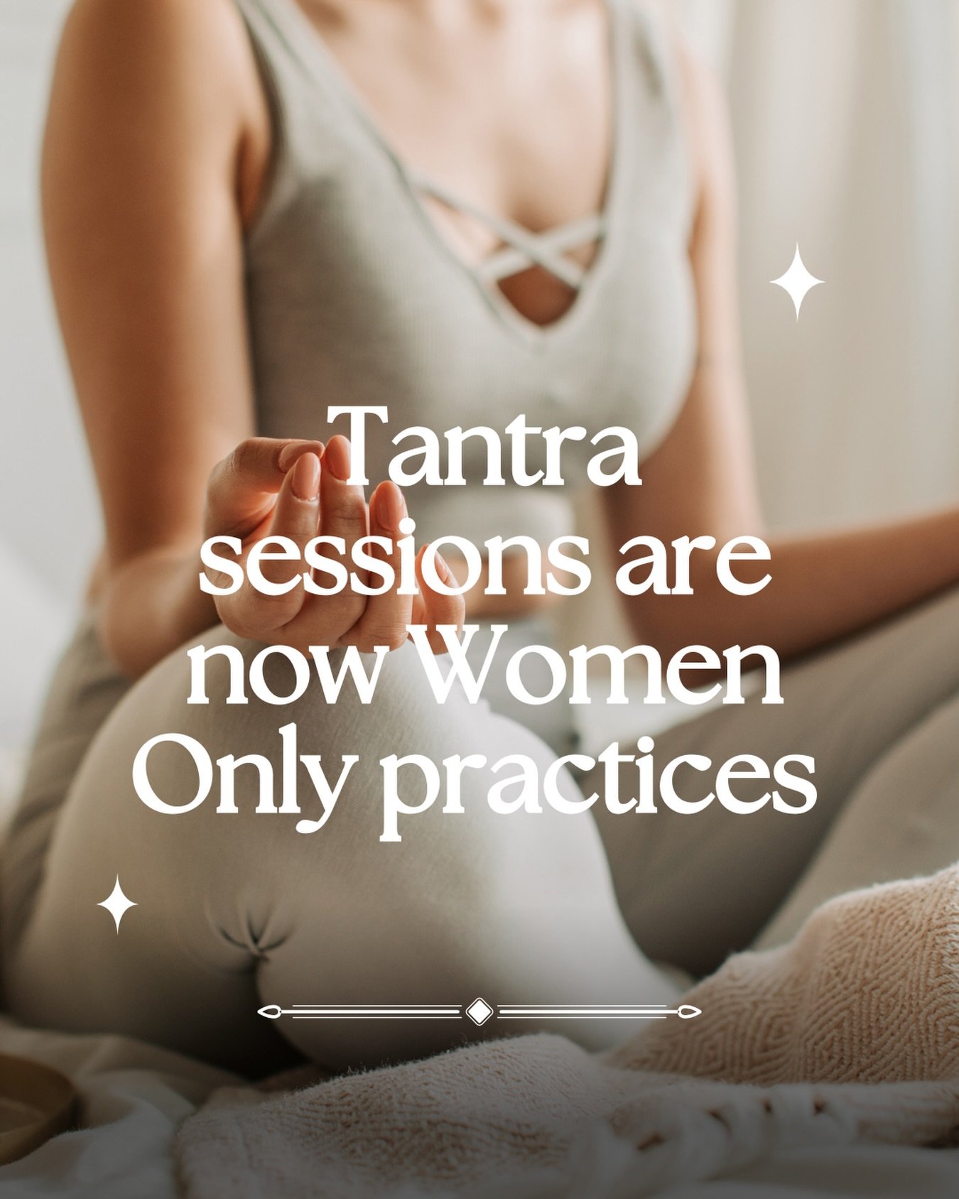 I&rsquo;m making the call to direct all Tantric and Kundalini sessions towards women only. 🌅

I appreciate your understanding fam and look forward to holding space in events and couples workshops later on in the year. 

Till then, may you find peace
