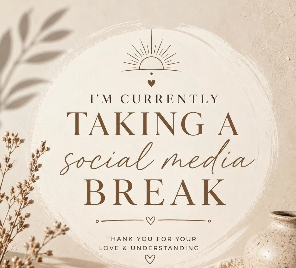 Hello Fam 🌅

I will be stepping back from social media, emails and requests for a bit to focus on the flow of the world outside. 

Please know that bookings and appointments will still be available and you have the option to add a 15min consultation