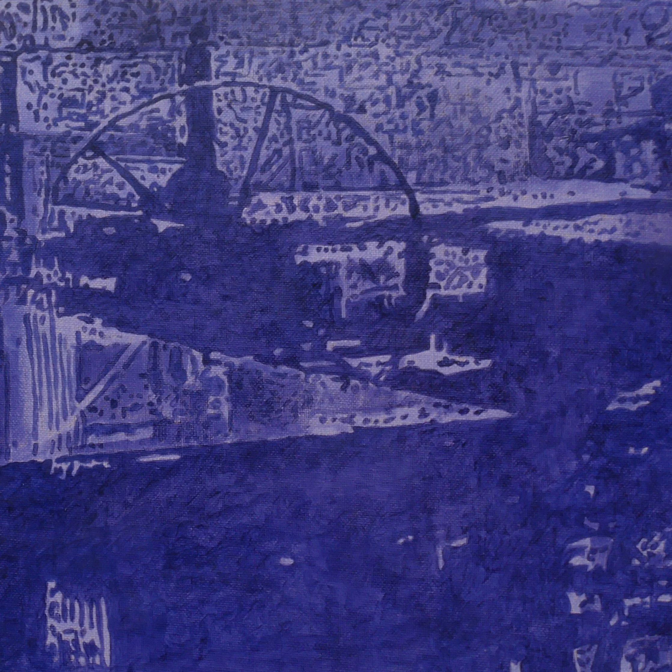 Print Room 1, oil on canvas board, 30x30cm