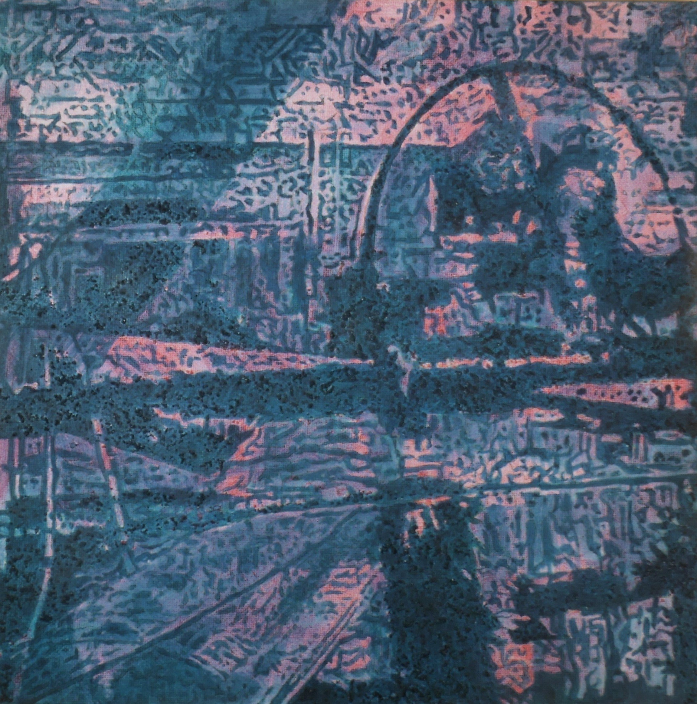 Print Room 2, oil on canvas board, 30x30cm