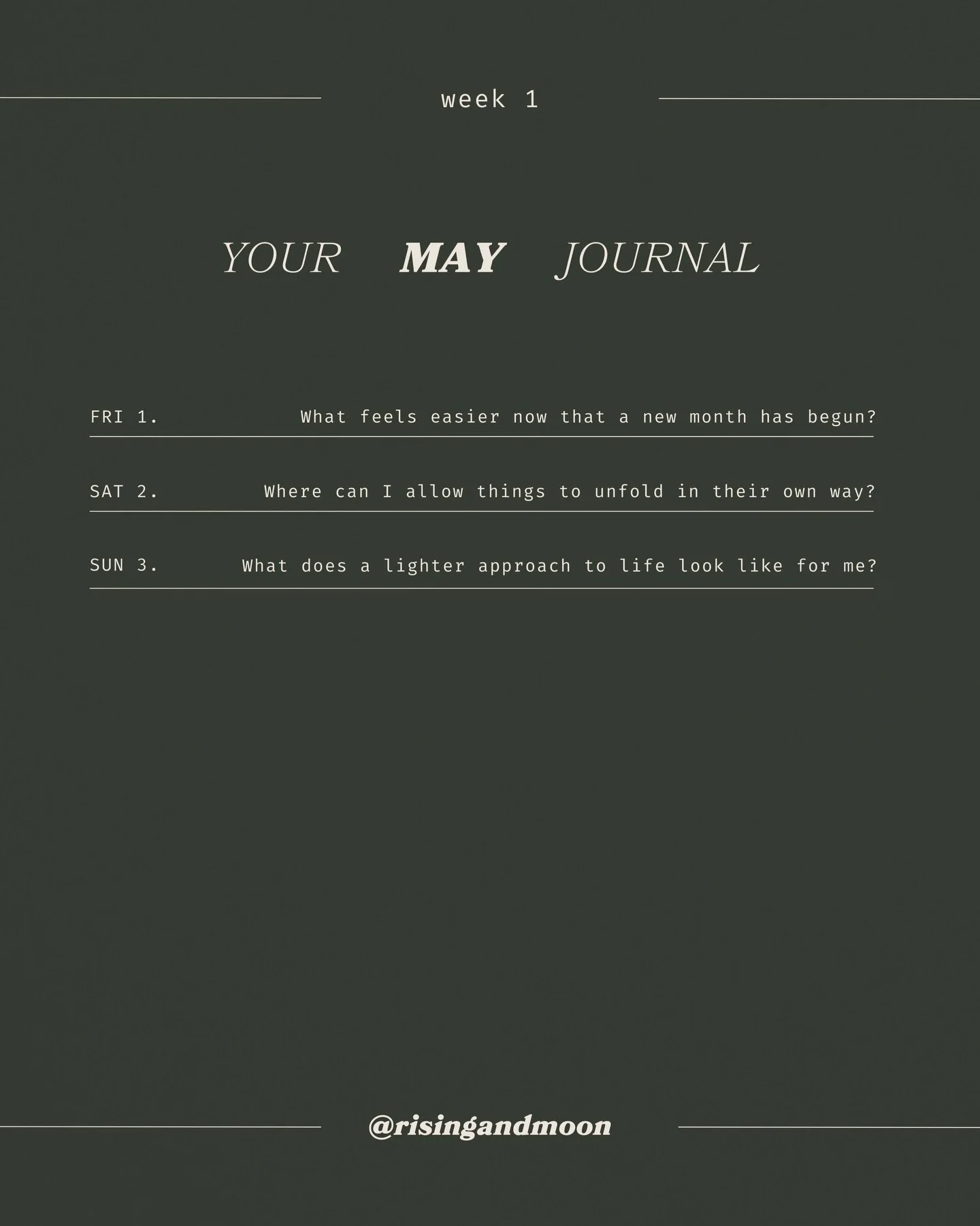 And just like that&hellip;
your May Journal is here 🍓📖
 
A new season of growth &amp; reflection begins, today:
 
Can you spare 5 minutes to journal in your phone notes, laptop, on paper? Or even simply think on a single prompt in your mind and see
