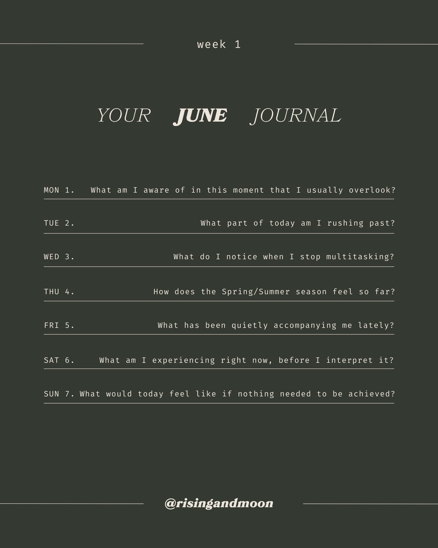 Your June Journal has arrived&hellip; 🦋📖
 
A new season of growth &amp; reflection begins, today:
 
Can you spare 5 minutes to journal in your phone notes, laptop, on paper? Or even simply think on a single prompt in your mind and see what it bring