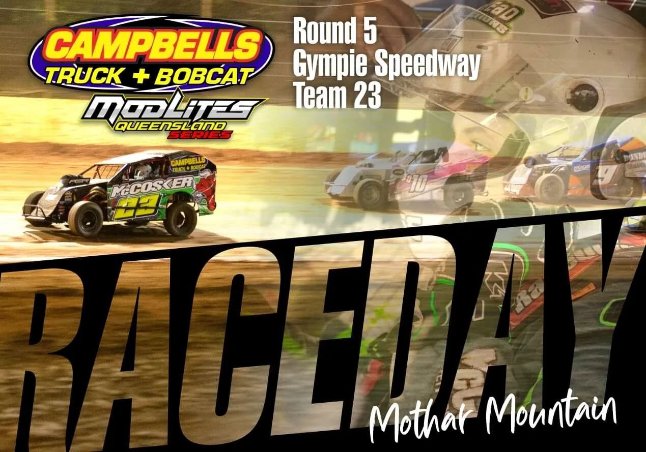RACEDAY IS HERE 🏁 Wish me luck for Rnd 5 of the Campbells Truck &amp; Bobcat Series at @gympiespeedway

Huge thanks to my awesome sponsors for their continued support:
McCosker Contracting 
Campbells Truck &amp; Bobcat &amp; Landscape Supplies 
Harb