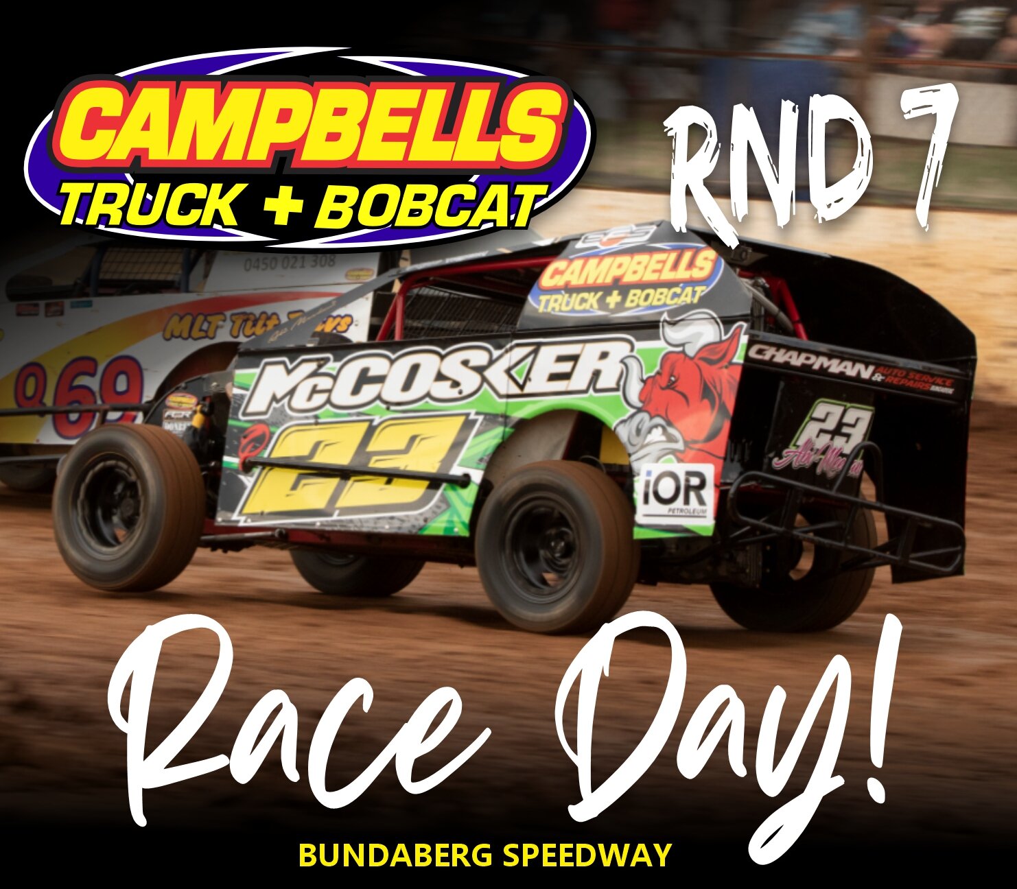 It's Race Day! at Bundaberg Speedway
Rnd 7 of the Campbells Truck &amp; Bobcat Series.

Huge thanks to my sponsors for their continued support:
McCosker Contracting 
Campbells Truck &amp; Bobcat &amp; Landscape Supplies 
Harbour City Harley-Davidson 