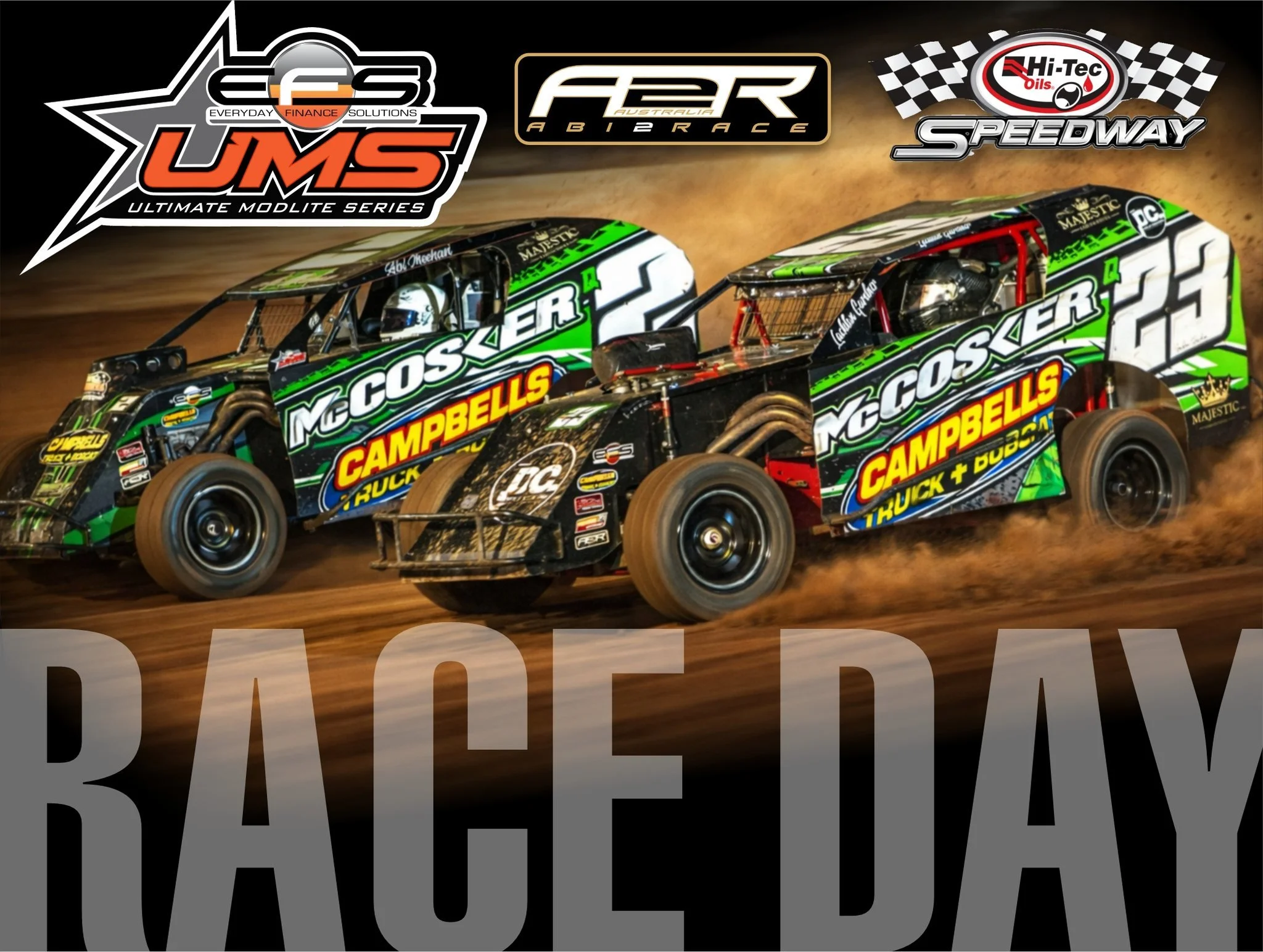 IT&rsquo;S RACE DAY!
Tonight we head to Toowoomba Speedway for Round 4 and the Final of the 2026 Everyday Finance Solutions Ultimate Modlite Series!
09 May 2026

The team is ready for a huge night of racing, with both Abi and Lachie taking on the fin