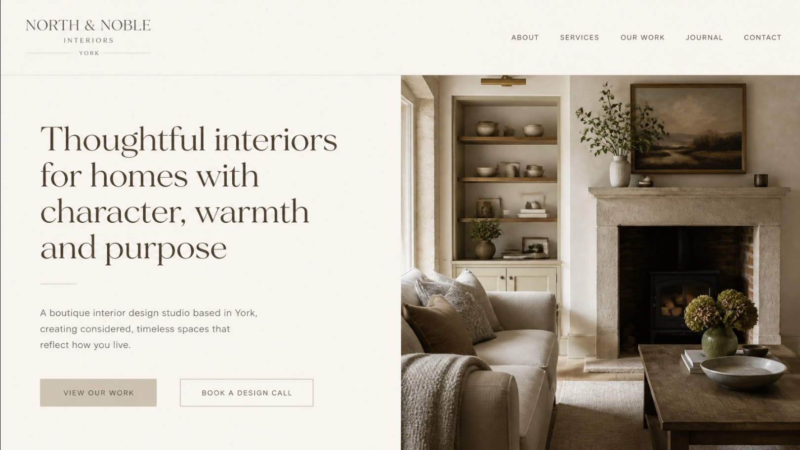 North & Noble Interiors - Website Design