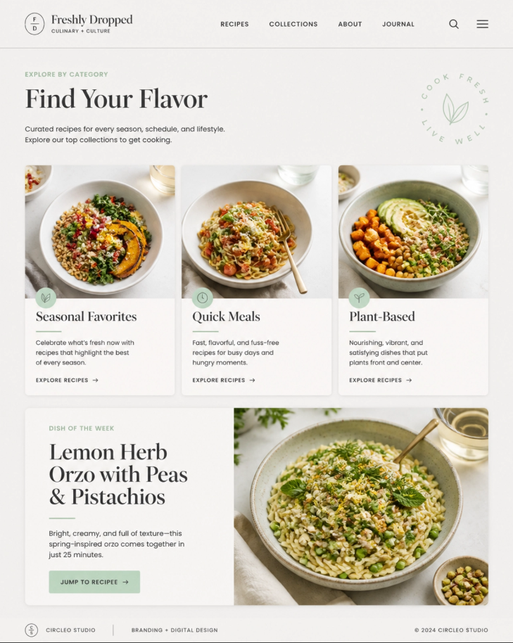 Freshly Dropped - Website Design