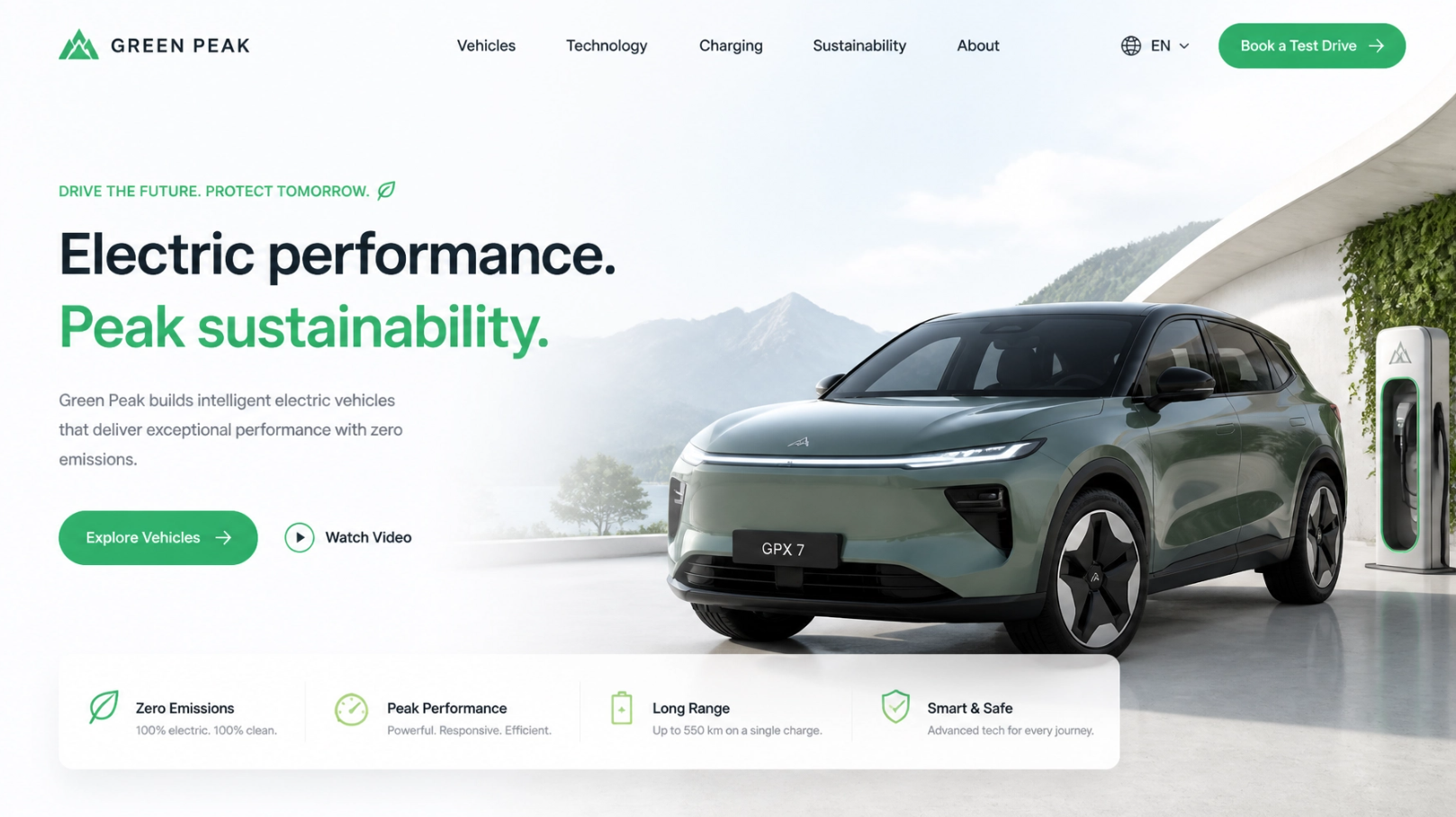 Green Peak Auto's - Website Design