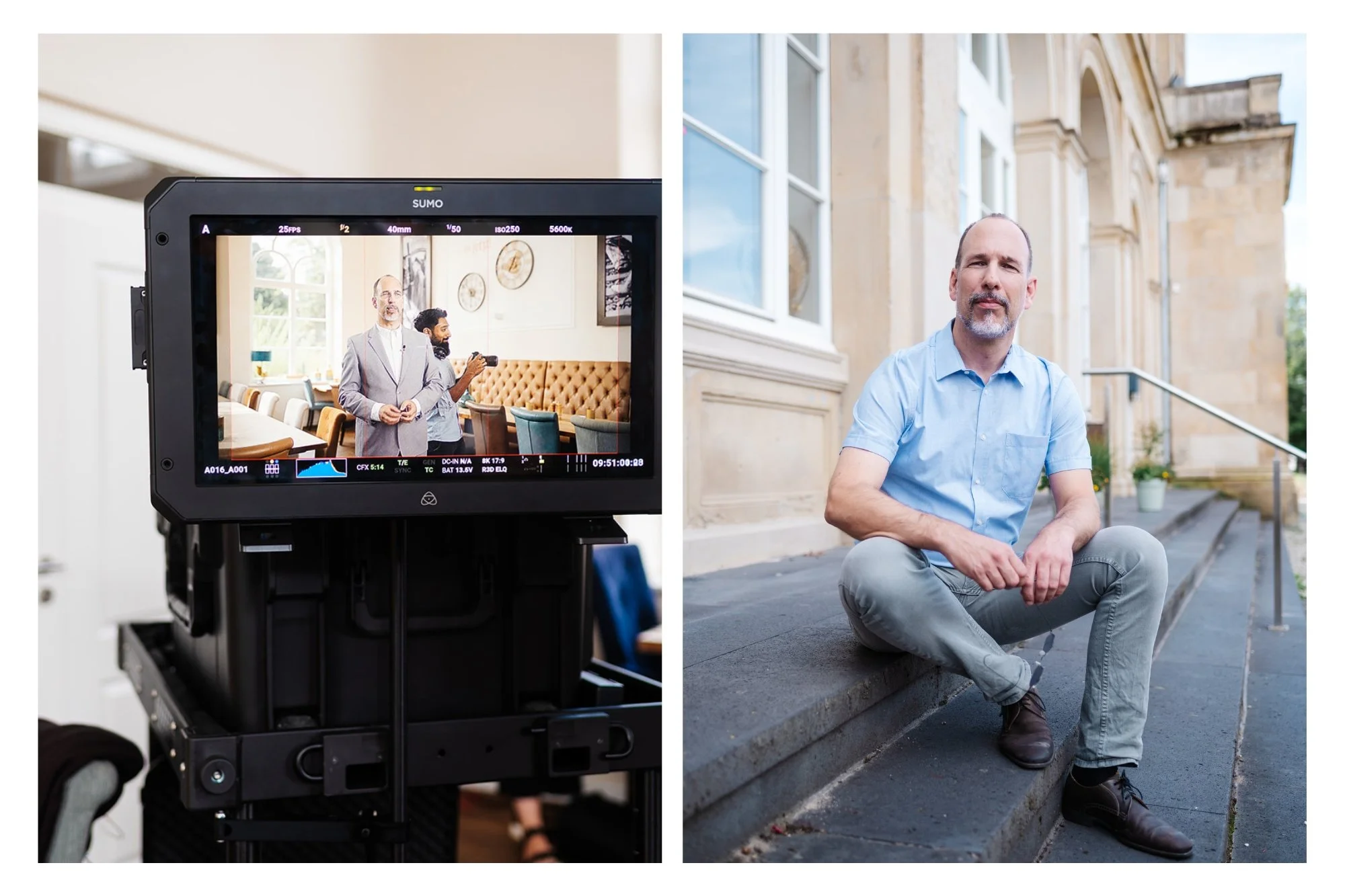 Professionelles Outdoor-Porträt eines Unternehmers, authentische Business Fotografie mit urbaner Architektur konz peter hoff