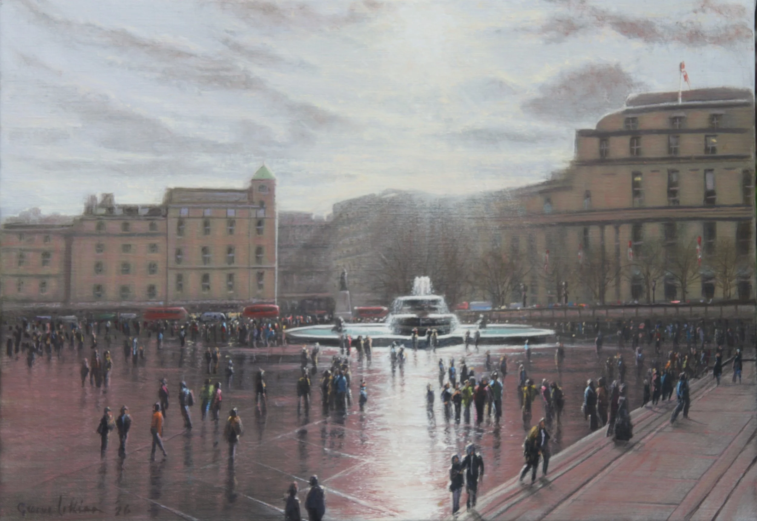 Trafalgar Square, London. January.