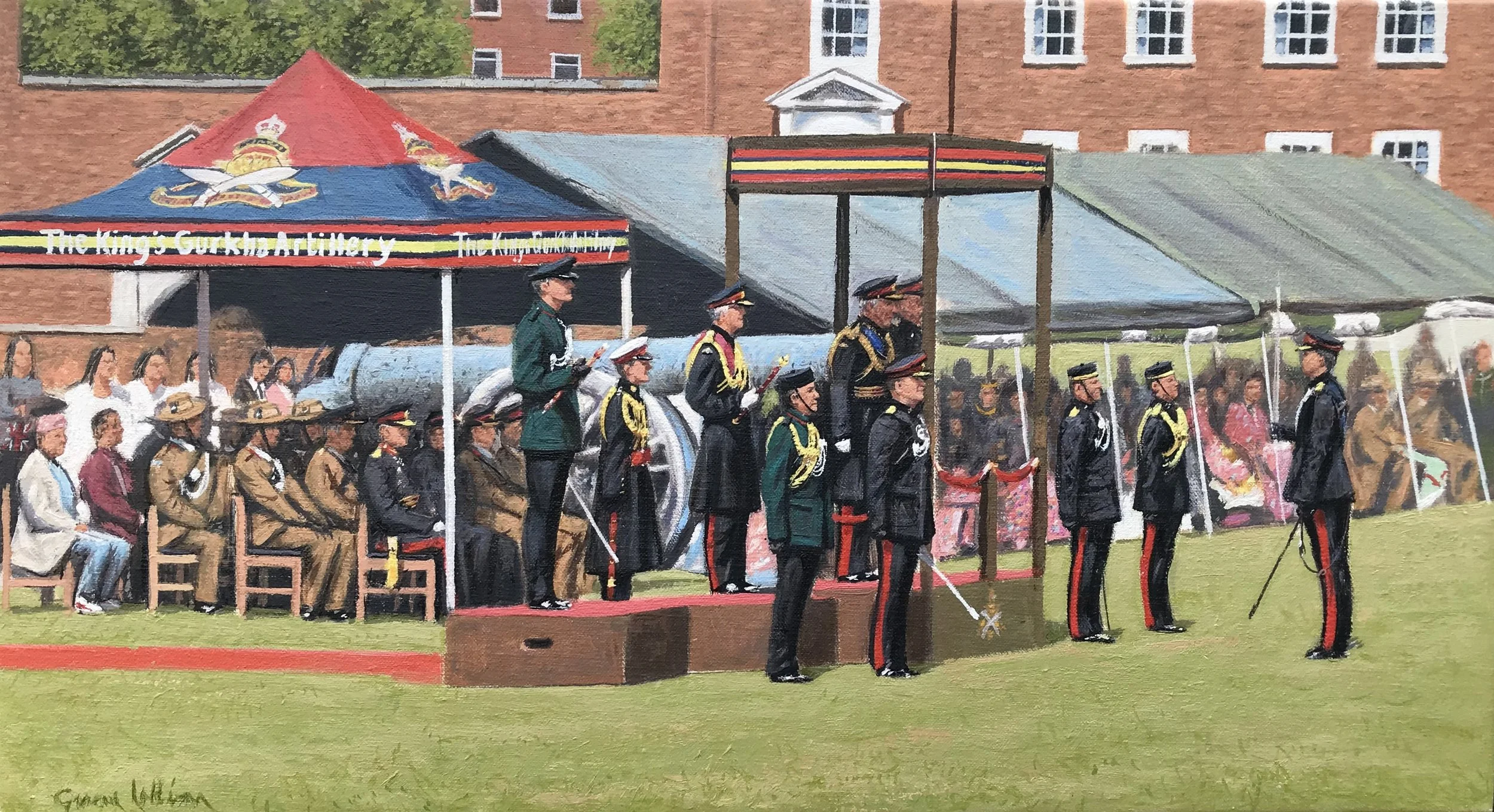 The KGA formation Parade dias..Larkhill.