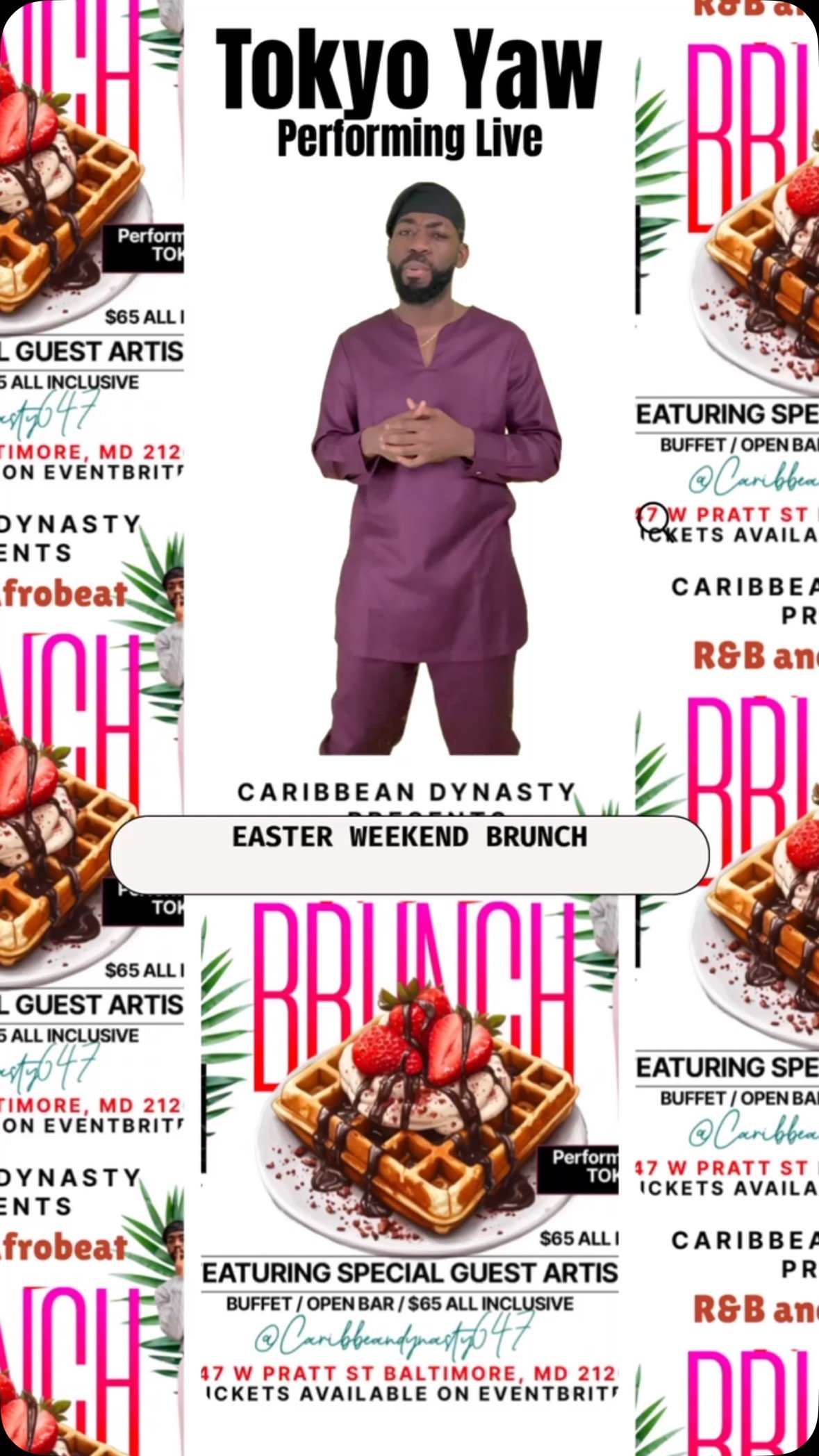 Come have Easter Brunch with me this Saturday @caribbeandynasty647. I’ll be there from 12-4 pm performing some of your favorite tracks like Kasa! Check out my bio or comment below for a link to get your tickets 🎟️!
#afrobeats #dmv #amapiano #
